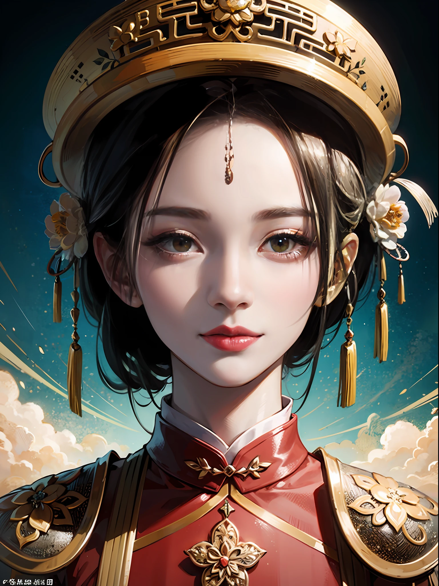 An ancient Chinese beauty, sunshine, clear face, ancient Chinese background, epic composition, ultra HD, extremely detailed, official art, unified 8k wallpaper, 32k -- v 6, Surrealism, bloom, cinematic lighting, cowboy shot, masterpiece, super detail, high quality, textured skin, award winning