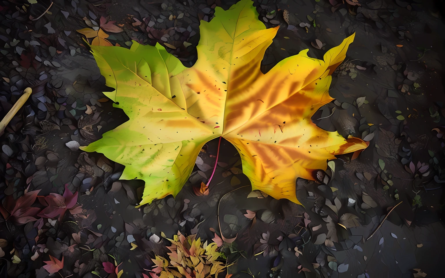 Green leaves lying on the ground of the arafeid leaves, hatsuharu, autum, fading to dust and leaves, Spring leaves on the floor, Vibrant green, leafs, Spring leaves on the ground, on a sidewalk of vancouver, Contrasting colors, Outdoor photo, eye-catching composition, spring scenery, Soft spring color, shot on canon camera --auto
