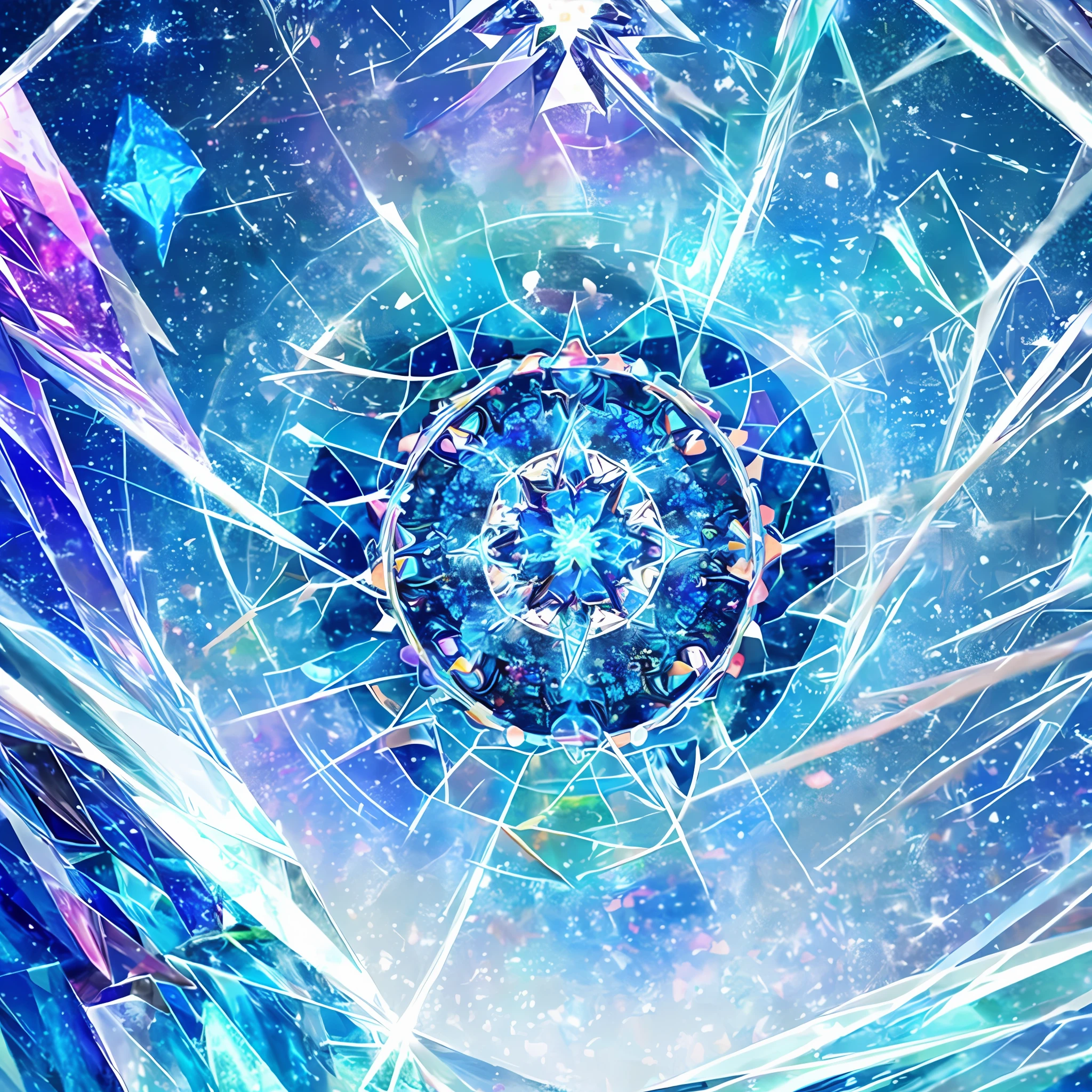 Blue and light blue background、((Kaleidoscope))、abyssal, holographic texture, Pastel textures, Pastel background, Made with holographic textures, Faded background, pastel faded effect, Background pastels, Pastel background, Crystalize, an abstract spiritual background