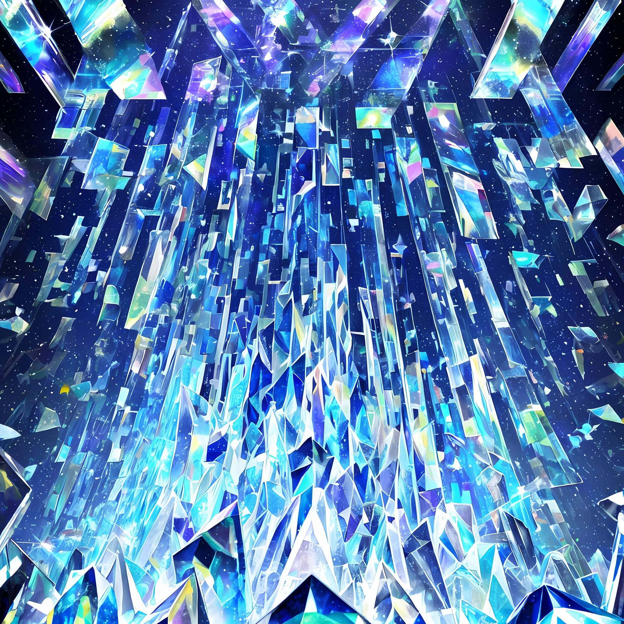 Blue and light blue background、((Kaleidoscope))、abyssal, holographic texture, Pastel textures, Pastel background, Made with holographic textures, Faded background, pastel faded effect, Background pastels, Pastel background, Crystalize, an abstract spiritual background