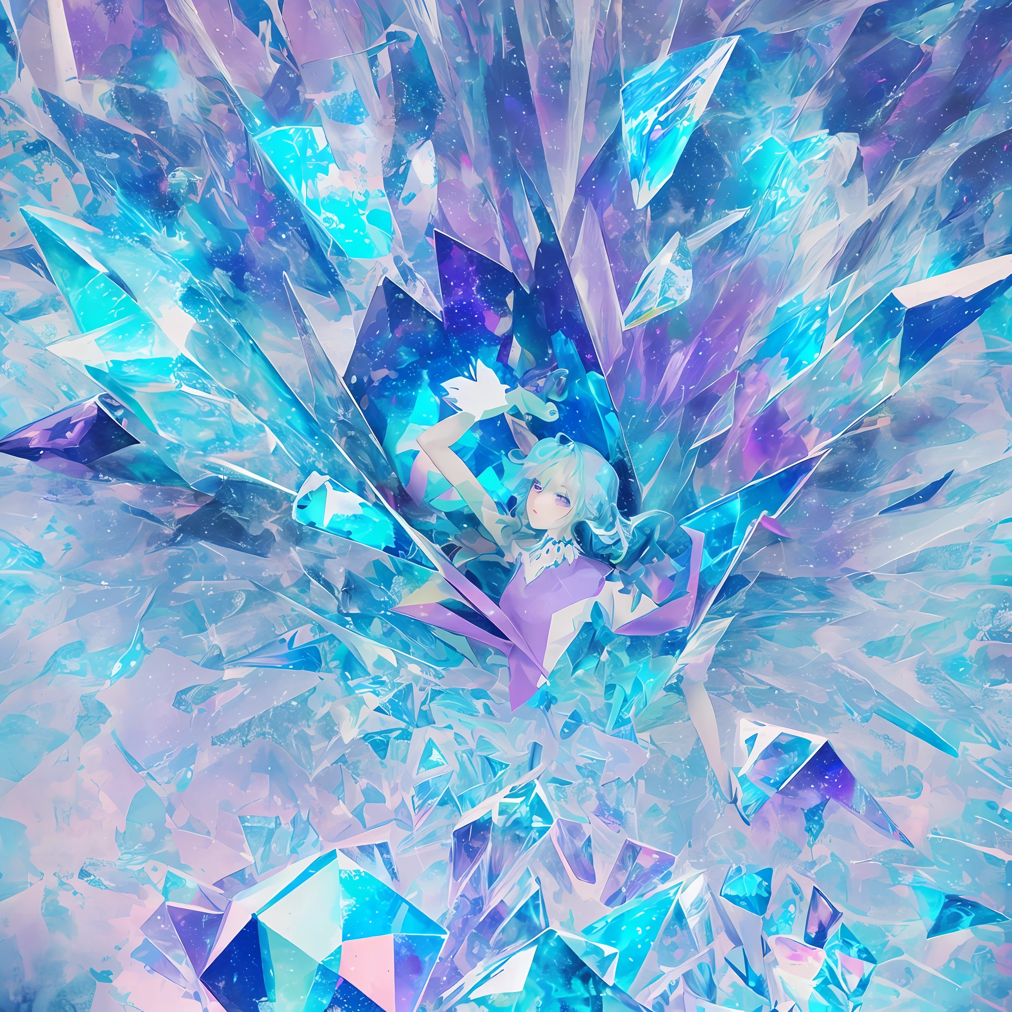 Blue and light blue background、((Kaleidoscope))、abyssal, holographic texture, Pastel textures, Pastel background, Made with holographic textures, Faded background, pastel faded effect, Background pastels, Pastel background, Crystalize, an abstract spiritual background