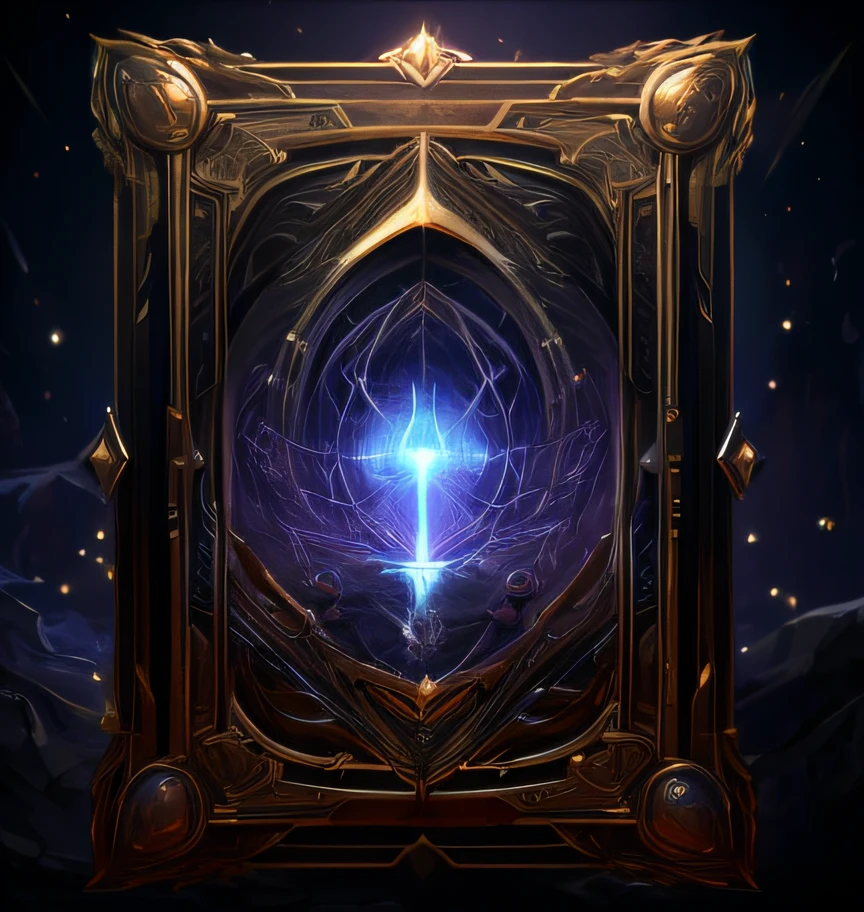 Close-up of frame picture with stars, 8k hd wallpaperjpeg artifact, 8k hd wallpaperjpeg artifact, Protoss, Protoss!!, Protoss!!!!, portal to the ethereal realm, protoss temple!!!, ornate border + concept-art, Official Splash Art, Splash Art, symmetric concept art