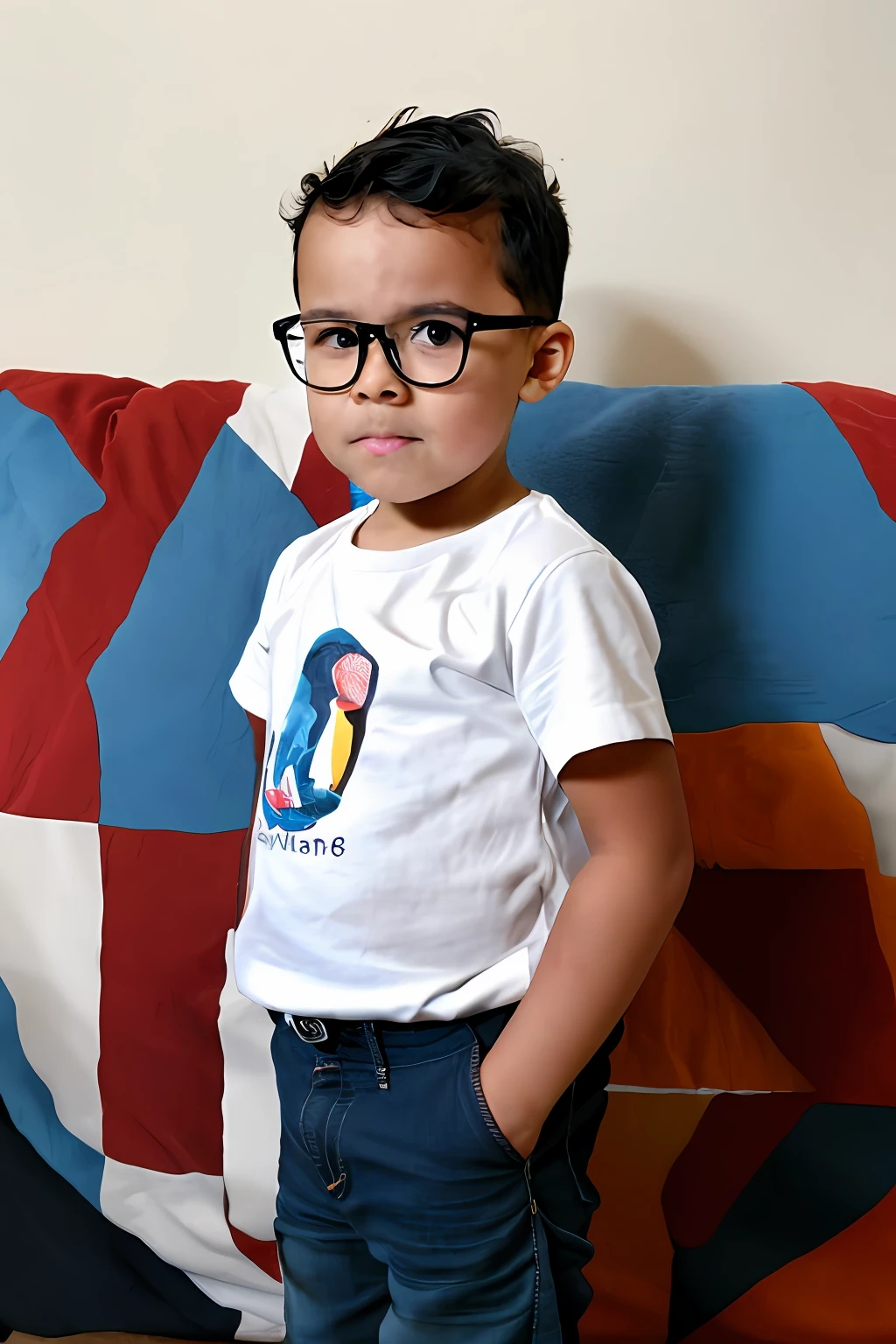 guttonerdjul23, Portrait of a 3-year-old boy wearing glasses