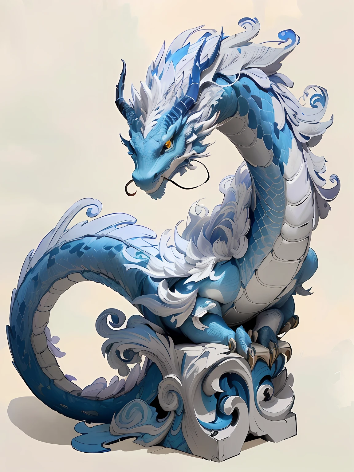 A dragon, colorful, mountain peaks, waterfalls, white clouds, masterpiece,best quality,extremely detailed,fine details,official art,unity 8k wallpaper,4K,8K,UHD, highly detailed,blurry,blurry_background, blurry_foreground,depth_of_field,motion_blur,(realistic,photo-realistic:1),extremely detailed, filmg, --auto