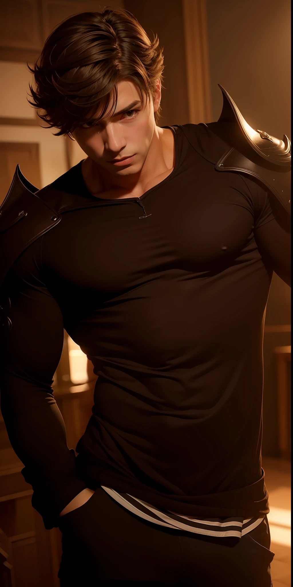 1boy, vane \(granblue fantasy\),
(masterpiece, best quality, ultra-detailed, best shadow, volumetric lighting),
muscular male, muscular, bare pectorals,
solo,