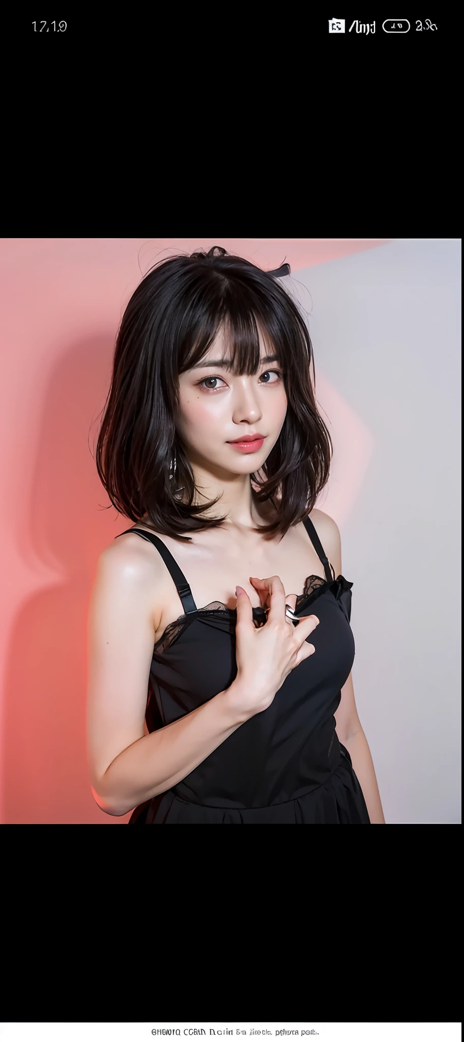 (8k, RAW Photo, Best Quality, Masterpiece:1.2), Ultra Detail, Super Resolution, (Realistic, Realistic Photo:1.37), Portrait, High Detail RAW Color Photo, Professional Photo, Extremely Detailed and Beautiful, Extremely detailed, 8k wallpaper, amazing and detailed, huge file size, official art, highly detailed CG unity 8k wallpaper, highly detailed beautiful girl, highly detailed face, highly detailed eyes, highly detailed skin, highly detailed fingers, highly detailed nose, very detailed detailed mouth , perfect anatomy, highly detailed background, highly detailed clothes, 1girl, (20:1.2), 20s, cute girl, realistic body, petite, fair skin, glowing skin , slim body, handsome body, black hair , short hair, (blunt bangs:1.2), smile, cute, youthful, cute face, realistic face, delicate eyes, drooping eyes, lingerie, see-through, earrings, looking at viewer, facing front, standing posture, Contraposto, dynamic lighting, very large breasts,