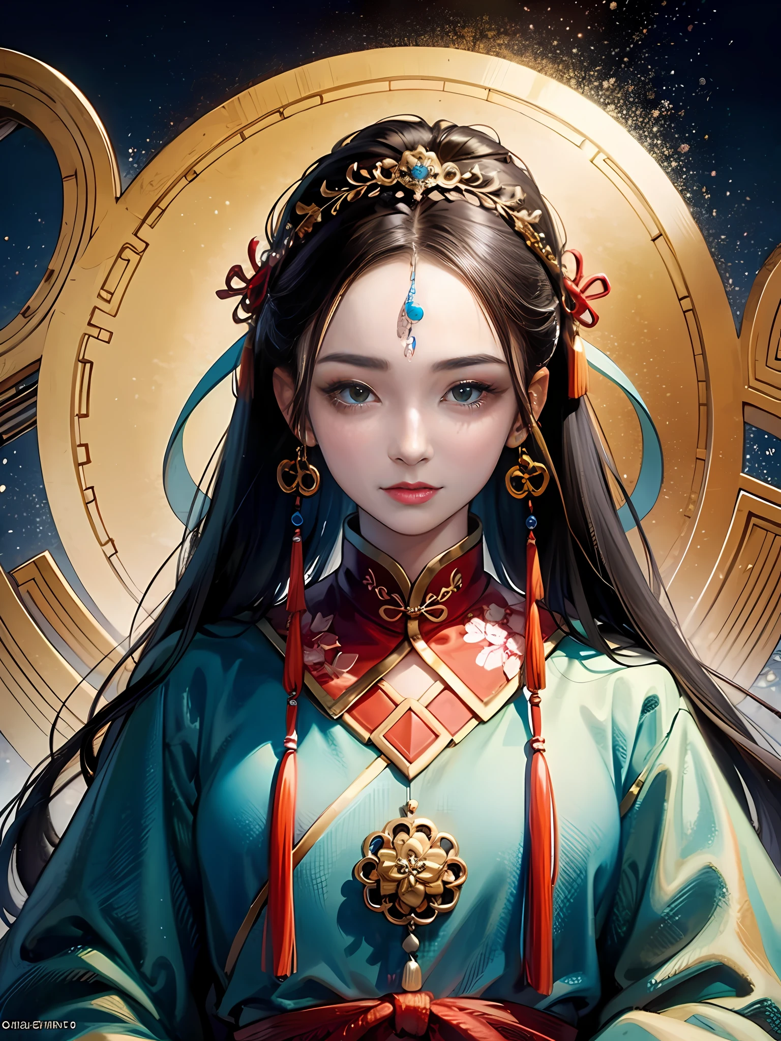An ancient Chinese beauty, sunshine, clear face, ancient Chinese background, epic composition, ultra HD, extremely detailed, official art, unified 8k wallpaper, 32k -- v 6, Surrealism, bloom, cinematic lighting, cowboy shot, masterpiece, super detail, high quality, textured skin, award winning