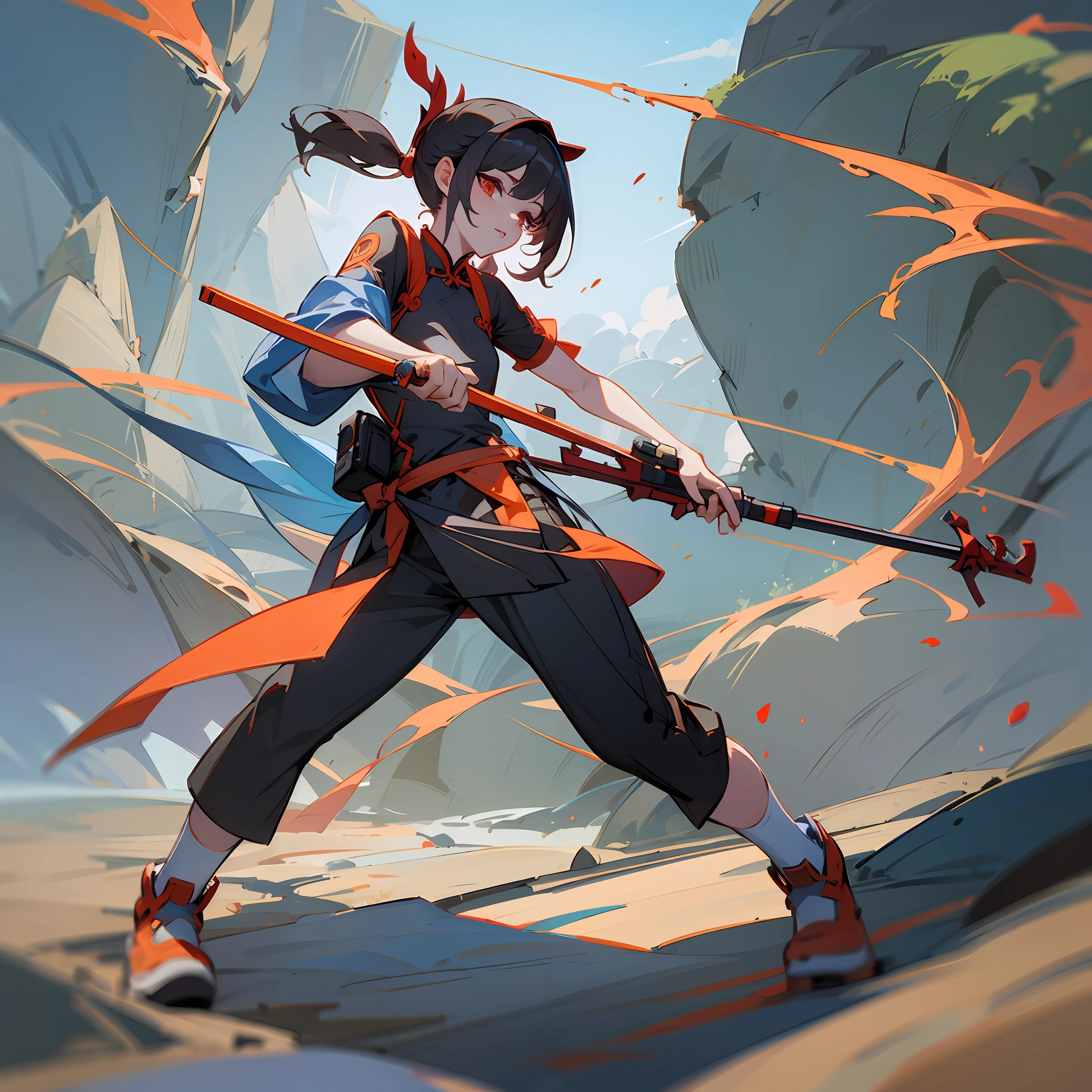 Chinese Nezha cartoon image 2d 8K --auto --s2