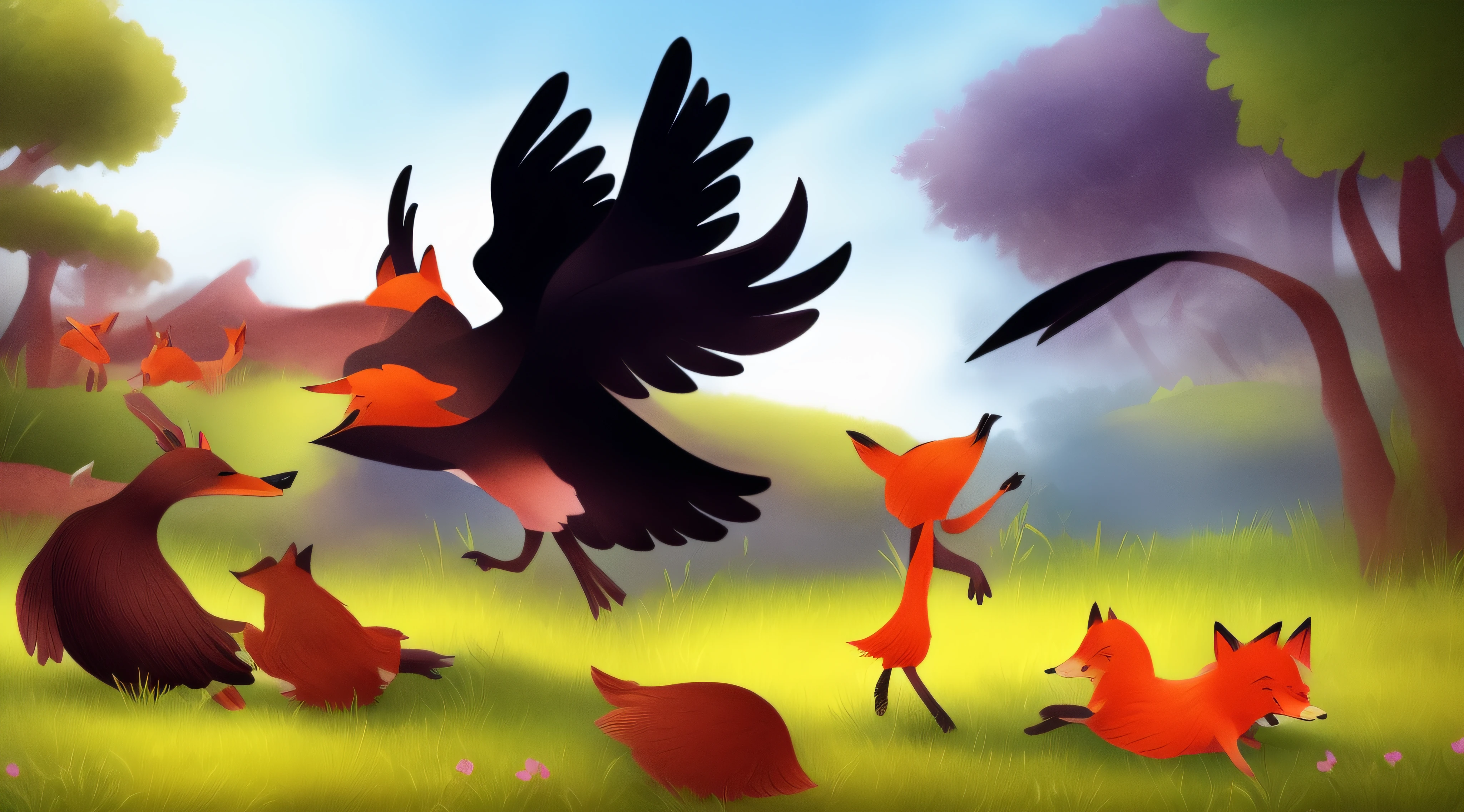 children's story the crow and the fox