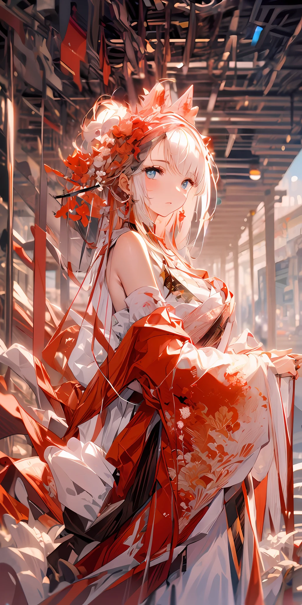 white color hair，mano