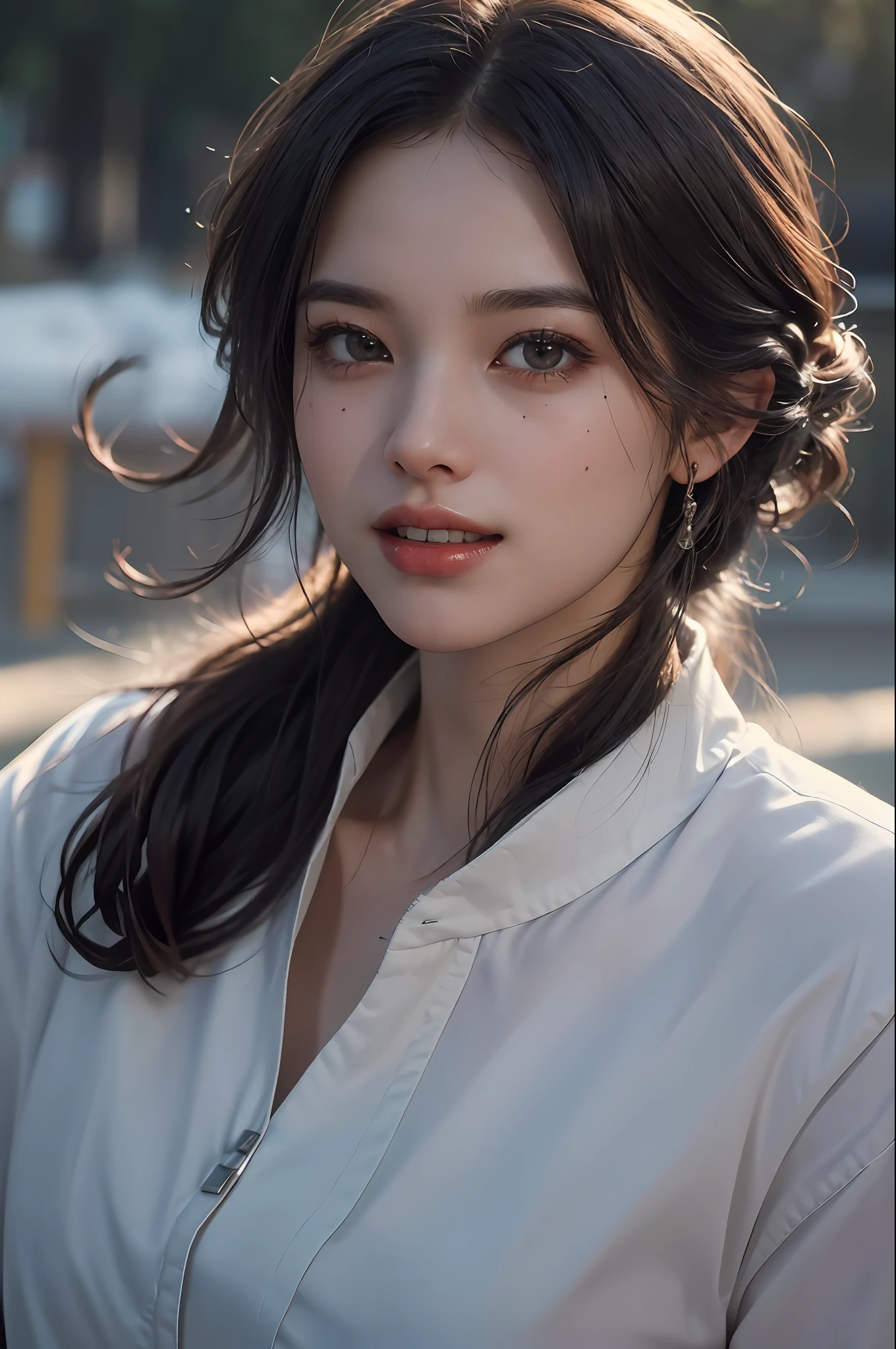 (masterpiece, best quality, beautiful quality, photorealistic, looking at viewer, detailed lighting, extremely detailed skin, extremely detailed hair, extremely detailed teeth, shadows, 8k:1.2), (a picture of a woman, 1girl:1.2),