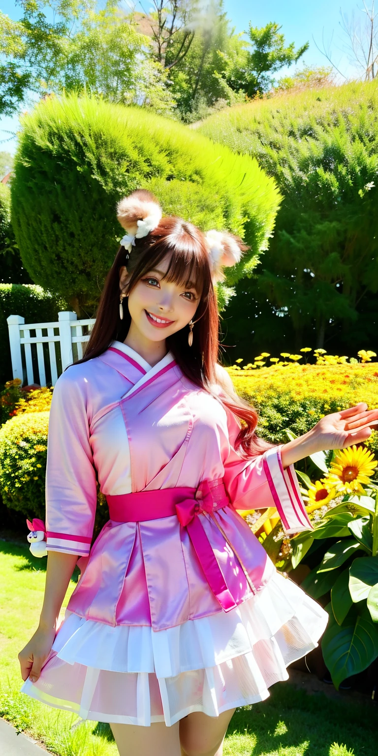 (8K、4K、Top image quality、hight resolution:1.2)、(Masteristic、realisitic、photoRealstic:1.37)、1girl in、独奏、beauitful face、eye lashes、nase、shiny lip、(finely eye、see the beholder、light skinned、de pele branca:1.5)、fine complexion、The upper part of the body、
huge tit、huge tit,,,
outdoor bath,
2 sides up、absurdly long hair、blonde hair、A pink-haired、bangss、hair adornments、the bow、
Young、Older、high-level image quality。Beautiful morning sun overlooking the sunflower field、Smiling 18-year-old standing there、The image of two high school girls in Japan shines。She wears a pale pink sailor suit.、Short skirt swaying in the wind。