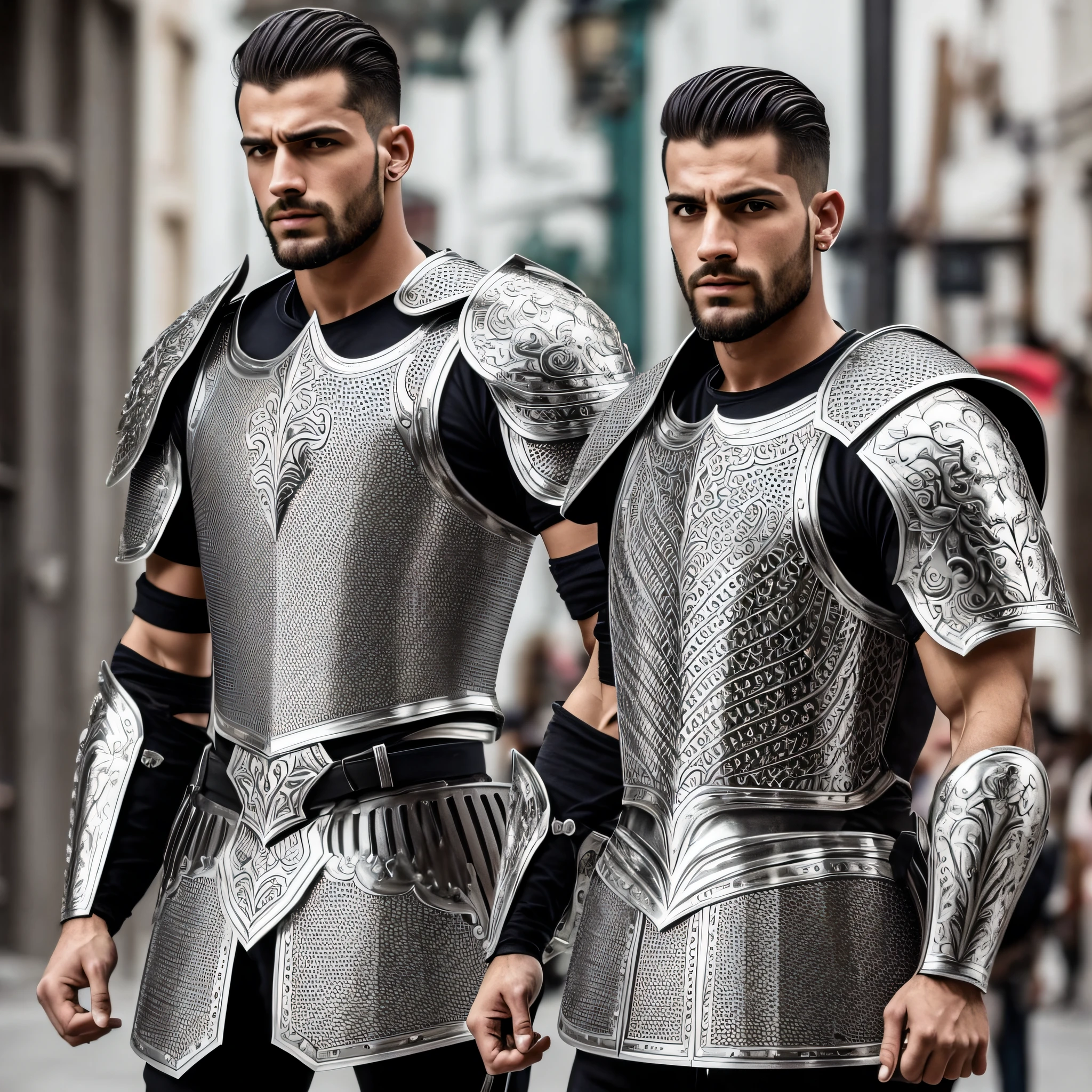 Gigachad gonzalo gubero bobadilla musculoso com cara de shakira, beautiful Roman warrior A photograph of a flat silver armor made of white titanium and some crystal , Rainbow of RGB LEDs , Traje de Energia , gradiente , elegante , para homens , Minimalismo moderno , linhas de baixo poli , punk core , sonhador , Colouring , distopia , divino , misterioso , Pose curvada , Posar , Pose de moda