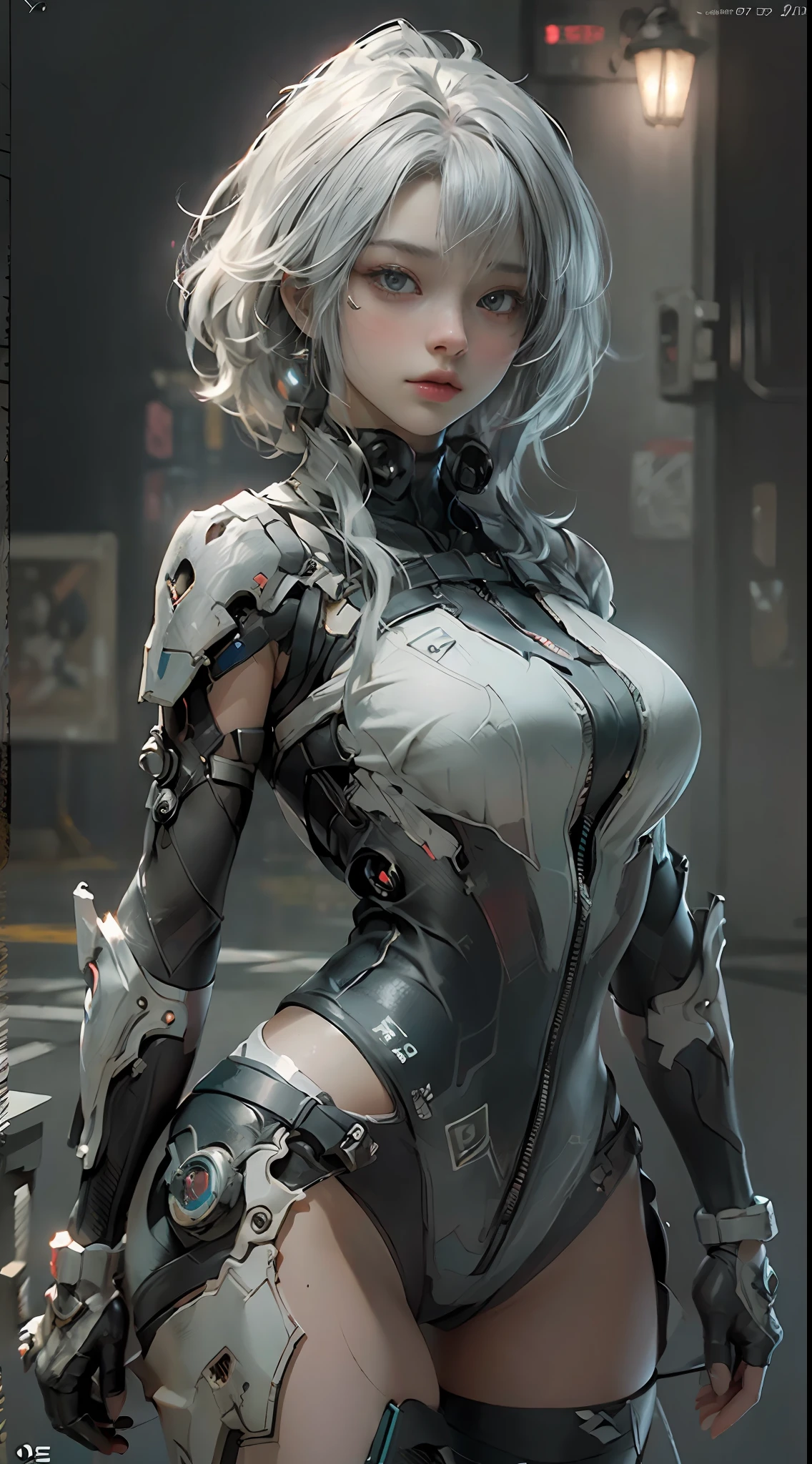 ((Best quality)), ((masterpiece)), (detailed:1.4), 3D, an image of a beautiful cyberpunk female,HDR (High Dynamic Range),Ray Tracing,NVIDIA RTX,Super-Resolution,Unreal 5,Subsurface scattering,PBR Texturing,Post-processing,Anisotropic Filtering,Depth-of-field,Maximum clarity and sharpness,Multi-layered textures,Albedo and Specular maps,Surface shading,Accurate simulation of light-material interaction,Perfect proportions,Octane Render,Two-tone lighting,Wide aperture,Low ISO,White balance,Rule of thirds,8K RAW,