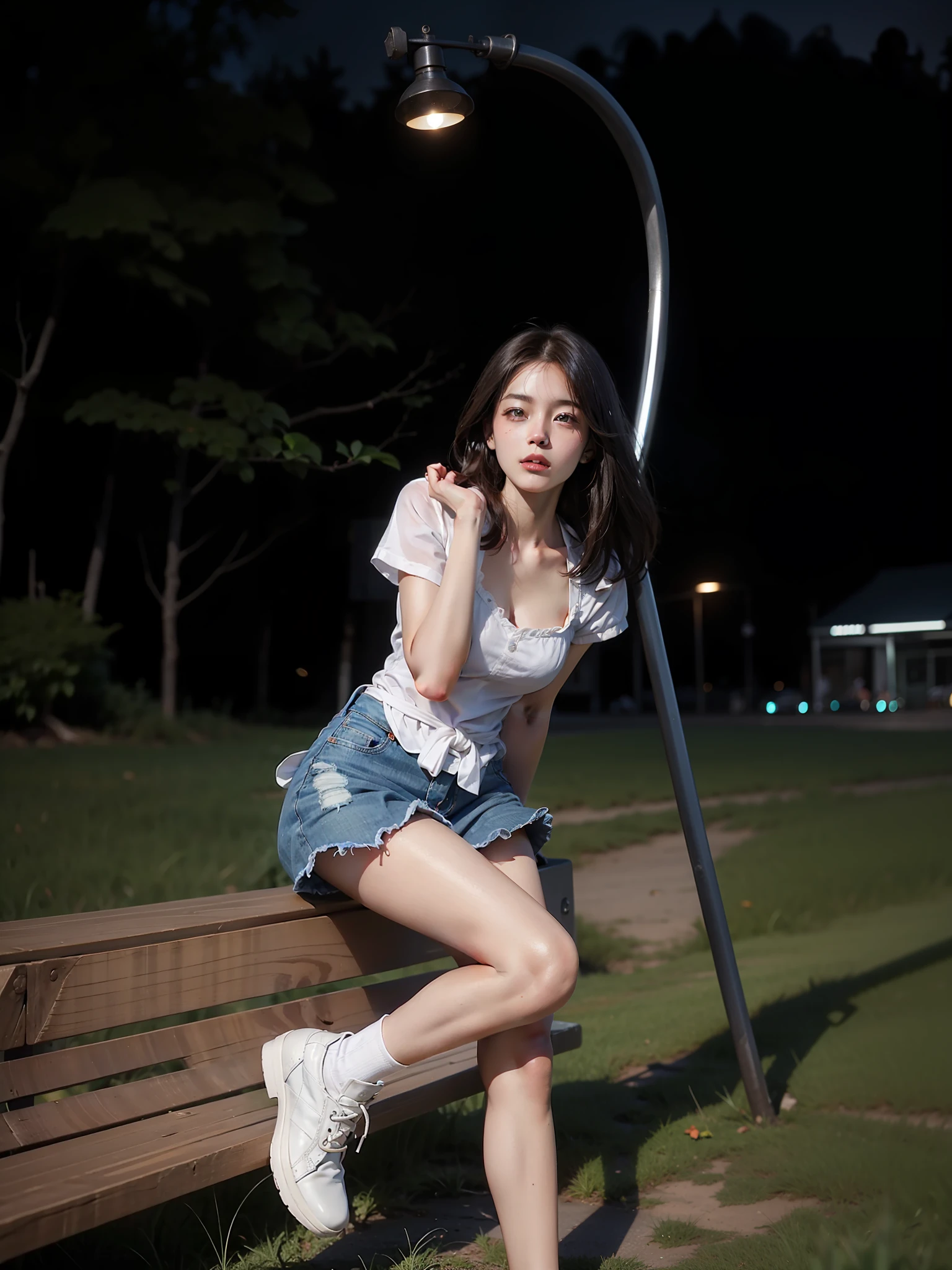 The face of a 24-year-old female model，Particularly bright light，a matural female