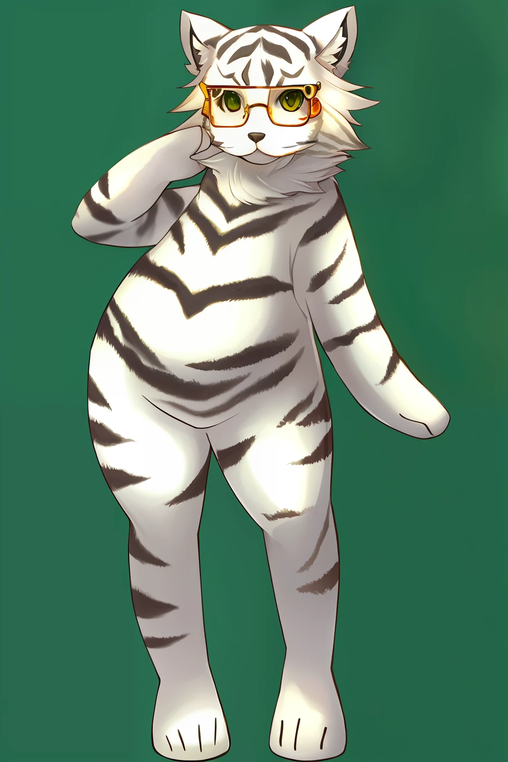 furry ,the white tiger,Small glasses,Fat too