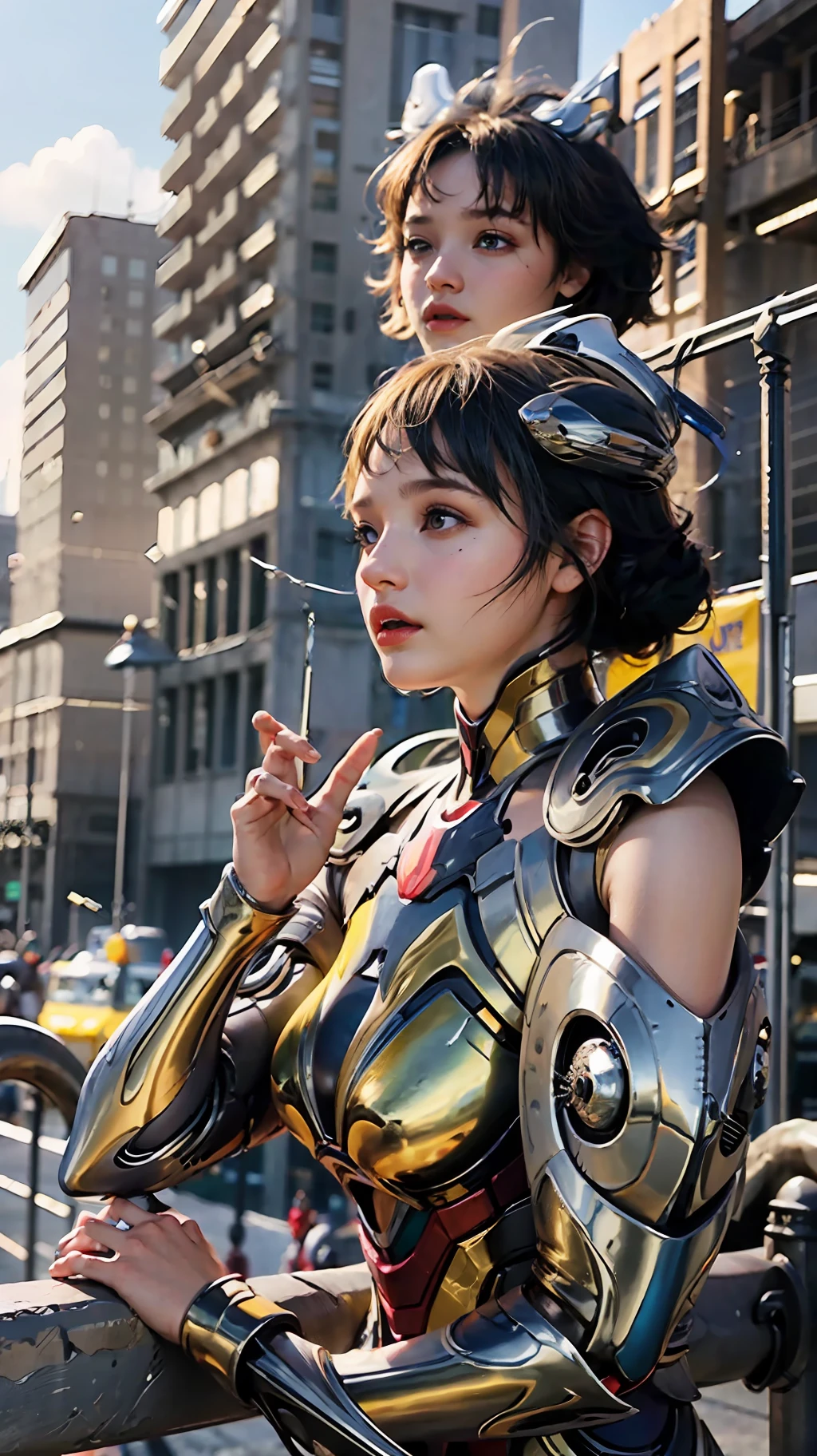 (1girl:1.3), solo,__body-parts__, official art, unity 8k wallpaper, ultra detailed, beautiful and aesthetic, beautiful, masterpiece, best quality, RAW, masterpiece, super fine photo,, best quality, super high Resolution, photorealistic, sunlight, full body portrait, stunningly beautiful,, dynamic pose, delicate face, vibrant eyes, (side view), she is wearing a futuristic Iron Man mech, red and gold, Highly detailed abandoned warehouse background, detailed face, detailed complex busy background, messy, gorgeous, milky, high detailed skin, realistic skin details, visible pores, sharp focus, volumetric fog, 8k uhd, dslr camera, High quality, film grain, fair skin, photorealism, lomography, sprawling metropolis in a futuristic dystopia, view from below, translucent