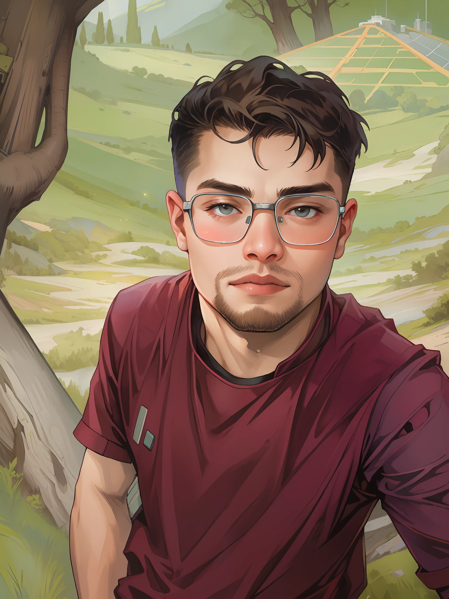 masterpiece, best quality, realistic, ultra detailed, sfw, head shot, a portrait of a young man, starsector, sci-fi style suits, hight-tech gadgets, head facing right,