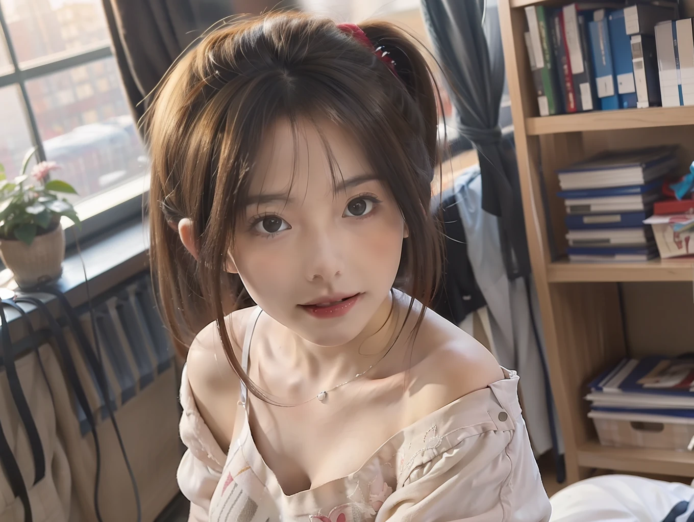 8K, Best Quality, Masterpiece: 1.2), Realistic, Ultra High Resolution, Intricate Details, 1 Girl, Beautiful Face, Pajamas, Upper Body, Standing, Wide Angle Lens, Surreal Schoolgirl, Surreal Schoolgirl, Realistic Anime 3 D Style,, Smooth Anime CG Art, 3 D Anime Realistic, Beautiful Anime High School Girls, Realistic Anime, Realistic Young Anime Girl (8K, Best Quality, Masterpiece: 1.2) Sakimichan HDRI, Pajamas, Lace, Shoulders, Bare shoulders