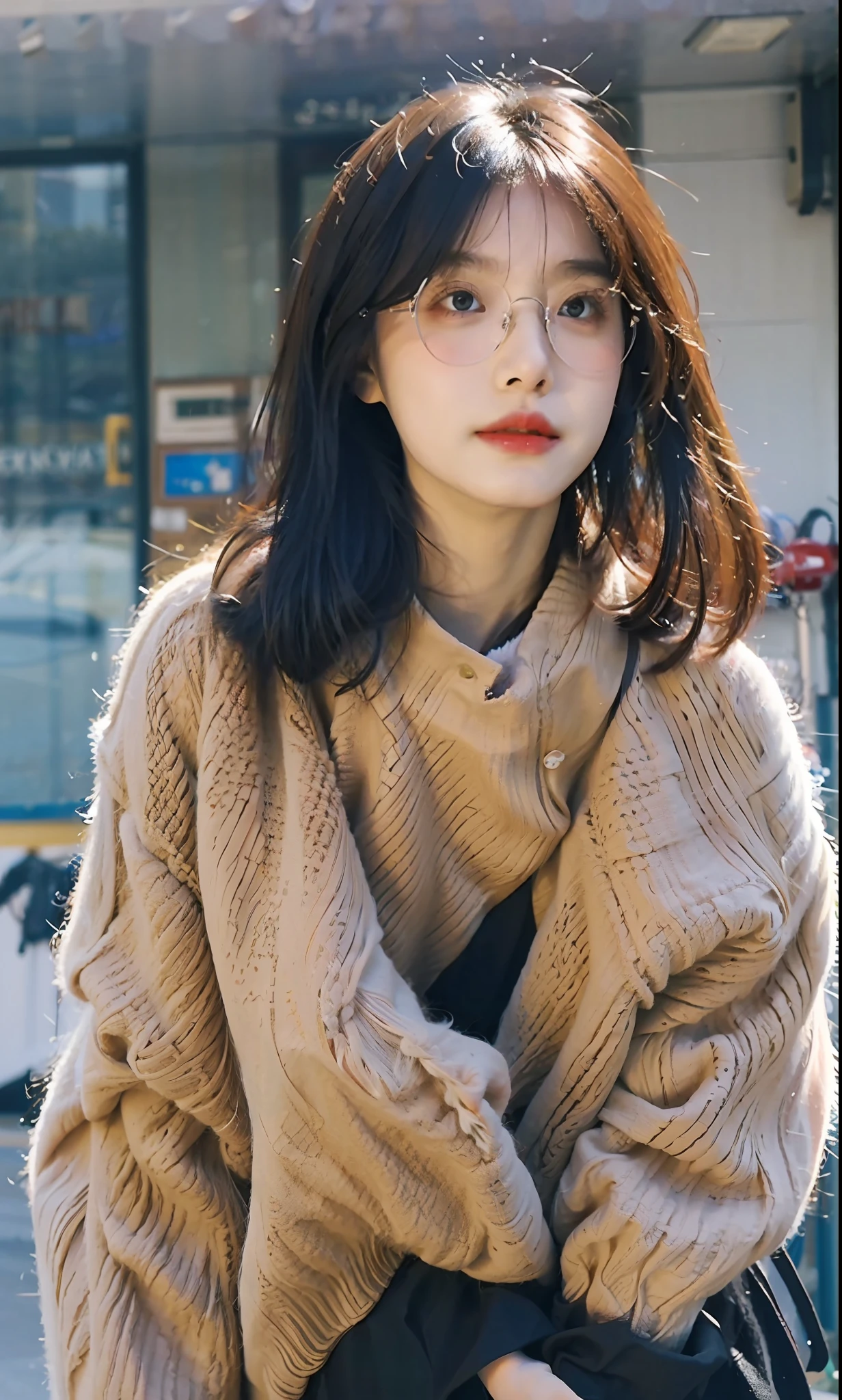 ulzzang-6500-v1.1, (raw photo:1.2), (photorealistic:1.4), beautiful detailed girl, very detailed eyes and face, beautiful detailed eyes, ridiculous, incredibly ridiculous, huge file size, super detailed, high resolution, very detailed, best quality, masterpiece, ((fashion clothing with diverse colors)), illustration, very detailed, CG, unified, 8k wallpaper, amazing, fine detail, masterpiece ,best quality, very detailed CG uniform 8k wallpaper, light on face, movie lighting, 1girl, 16 years old, long white hair, side splits, (big breasts), (no panties)), (glasses), ((dynamic pose))), ((sexy pose))), (camel toe), (half), (pantyhose)), ((black hip skirt))