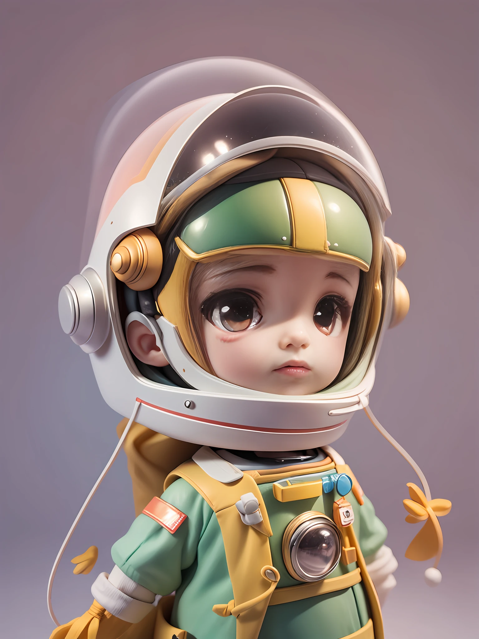 There is a little doll with helmet and helmet, cute 3d rendering, little astronaut looking up, portrait anime space cadet boy, cute 3d anime boy rendering, cute detailed digital art, male explorer mini cute boy, 3d rendering stylized, 3d rendered character art 8k, cute digital painting, anime style 3d, super detailed rendering