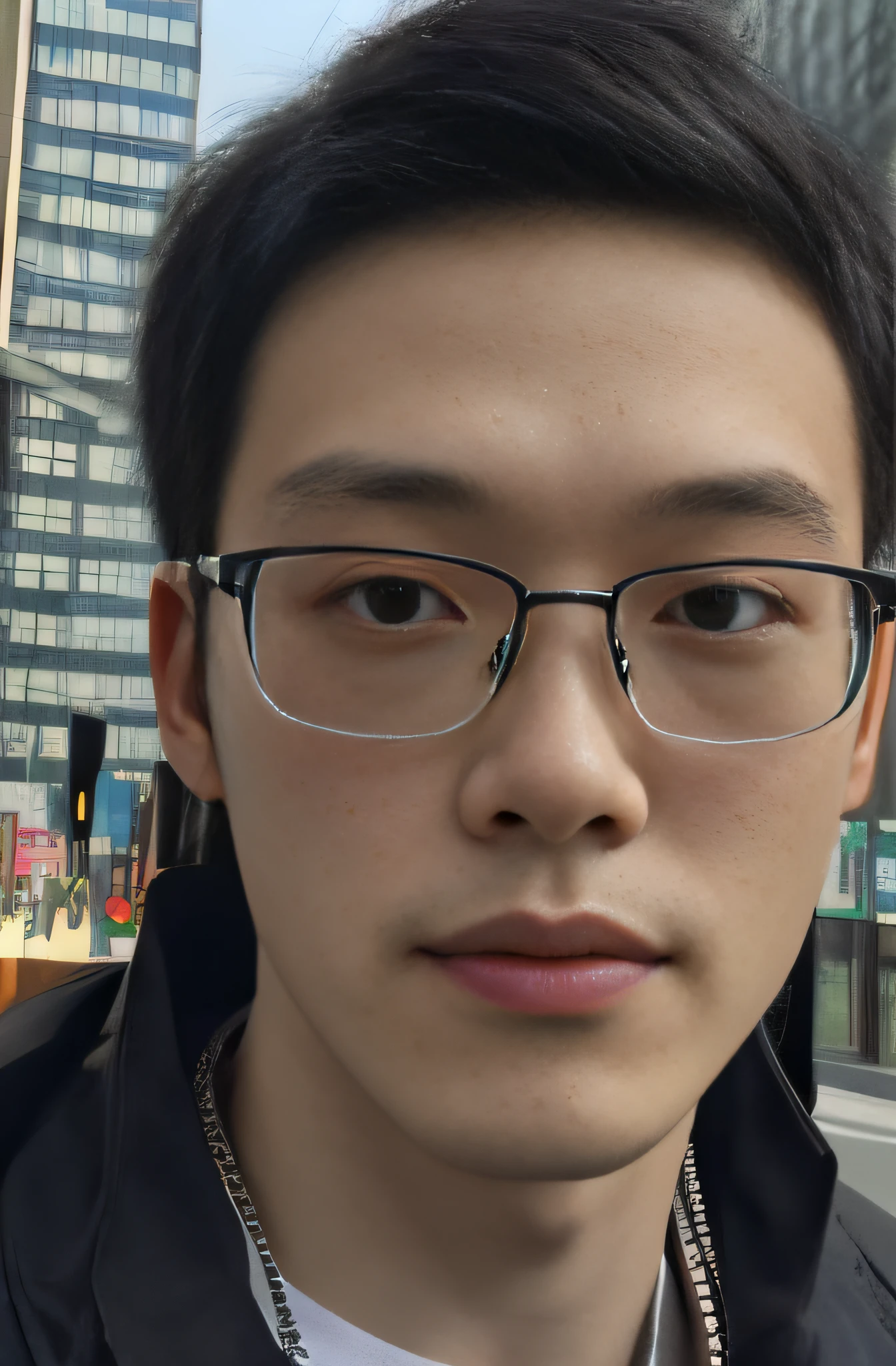 (tmasterpiece:1.2),(Best_quality:1.4),(low res:1.1),(Hyper-detailing:1.2),1 man,good_Shoulder,Fashion_model,model_Pose,(Black male perm),(eye closeup),Mannequin,(Handsome)Clear eyes,Men's hairstyles,Black colored eyes,Real,Photo,Handsome,Asia face,((cityscape)), (city), skyscraper