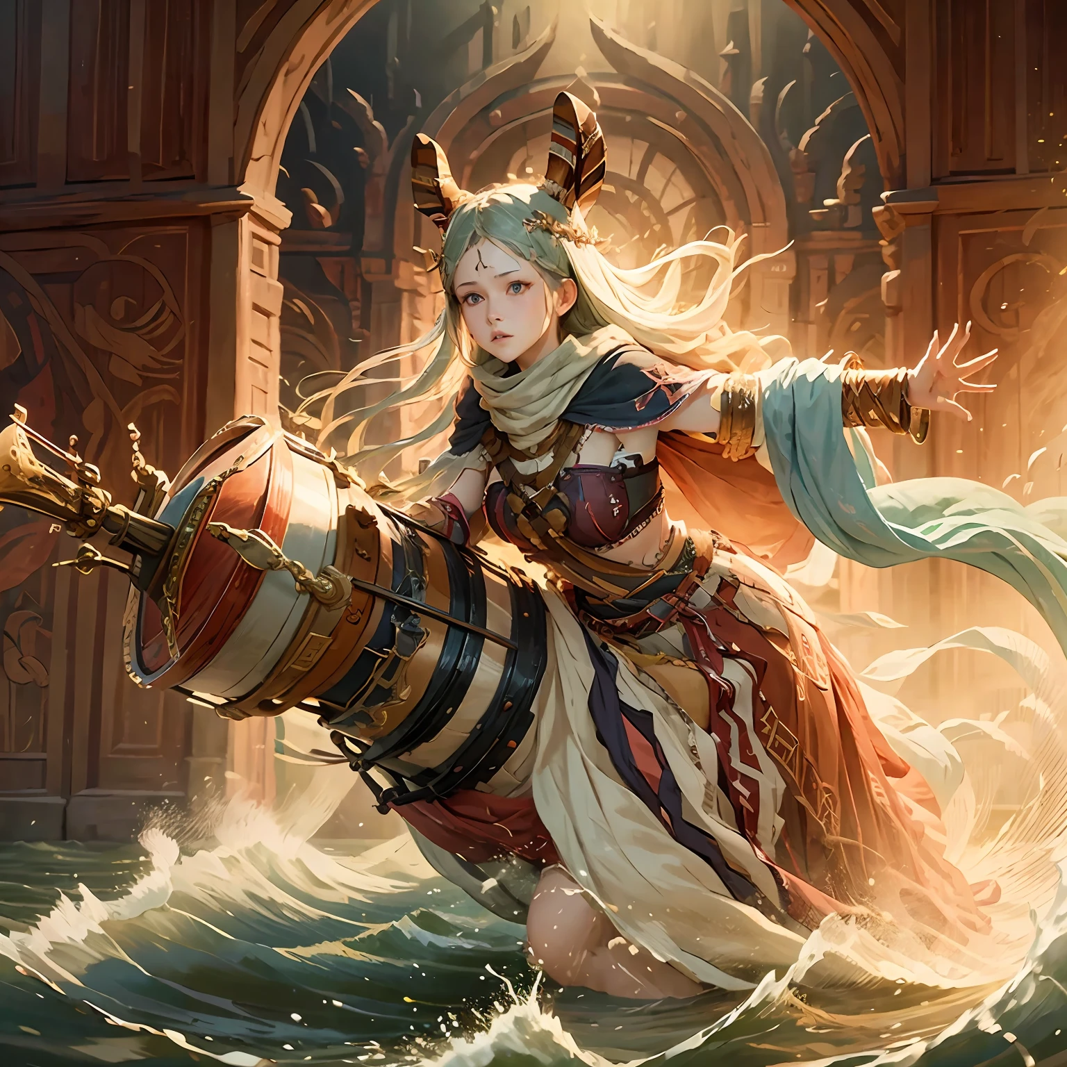 Sailing across the mighty rivers
Row and Row to the beat of drums
Heading amongst the raiding season
Time we approach the gates of foes --auto
