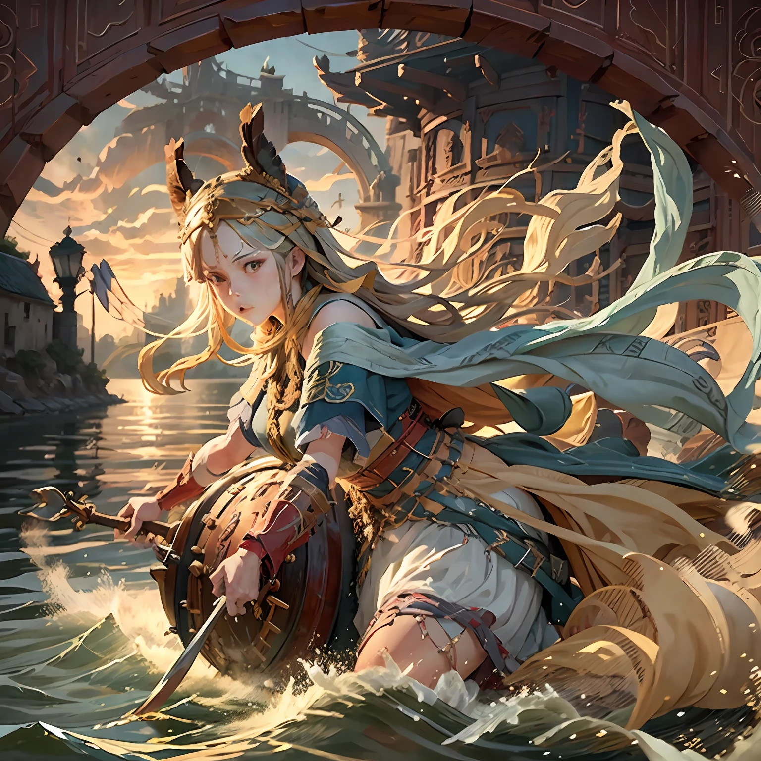Sailing across the mighty rivers
Row and Row to the beat of drums
Heading amongst the raiding season
Time we approach the gates of foes --auto