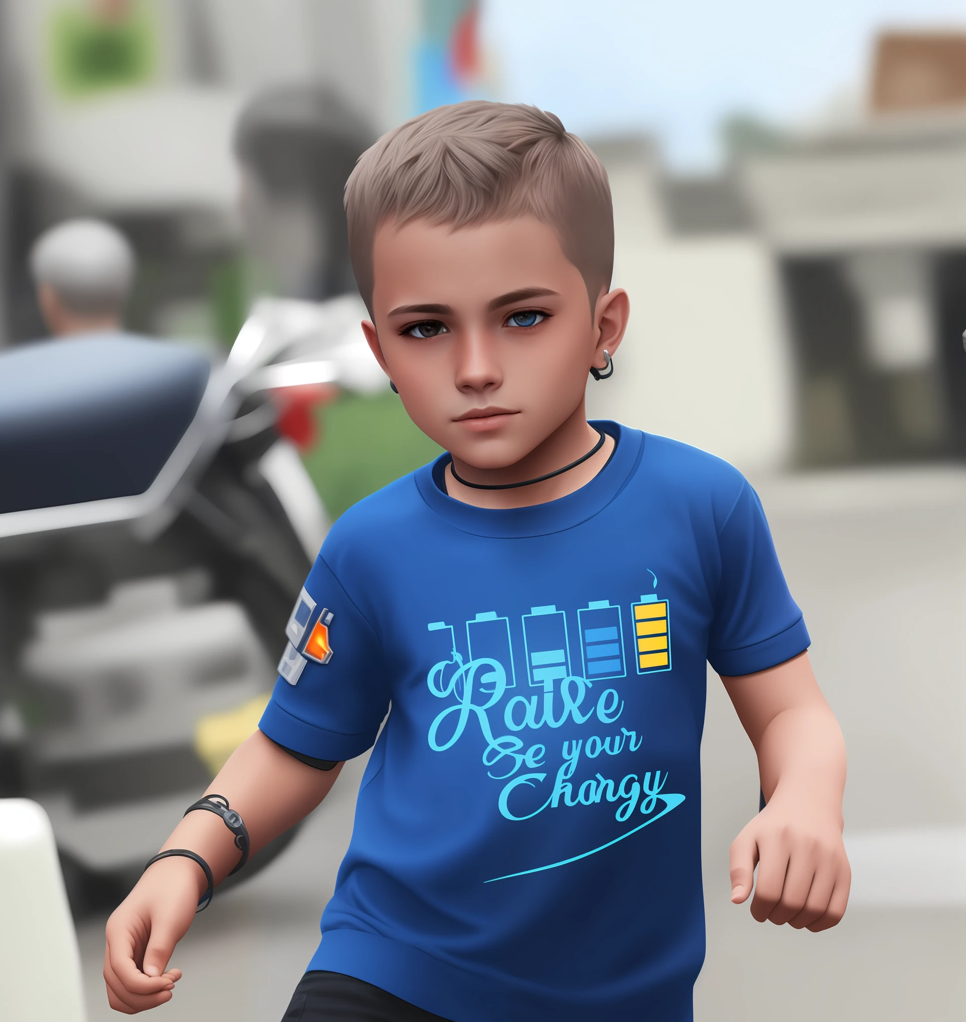 Change background cyberpunk haraliums boy realistic faces, H, ut realtic
