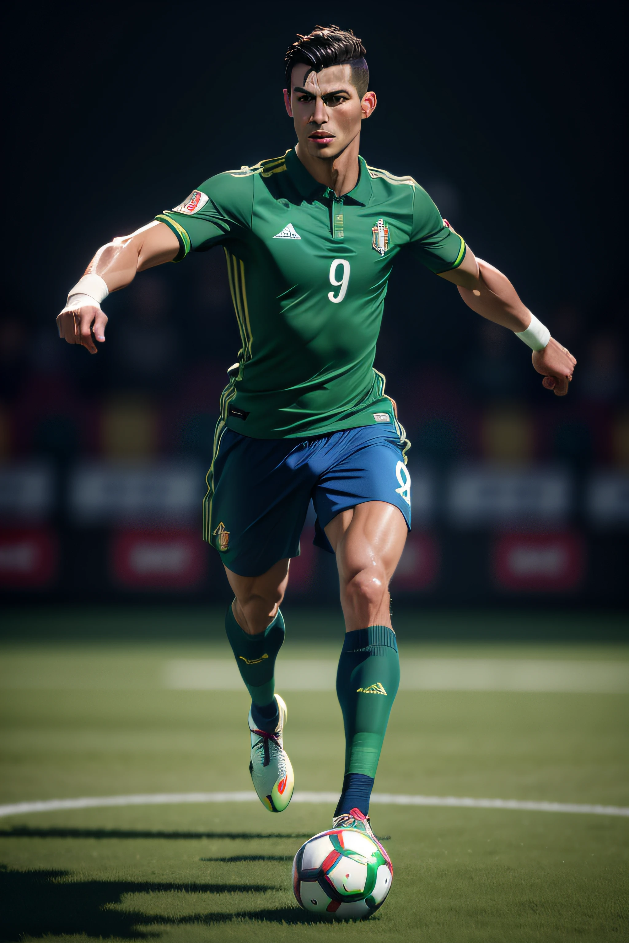 Jogador de portugal Cristiano Ronaldo, 3D, 4K