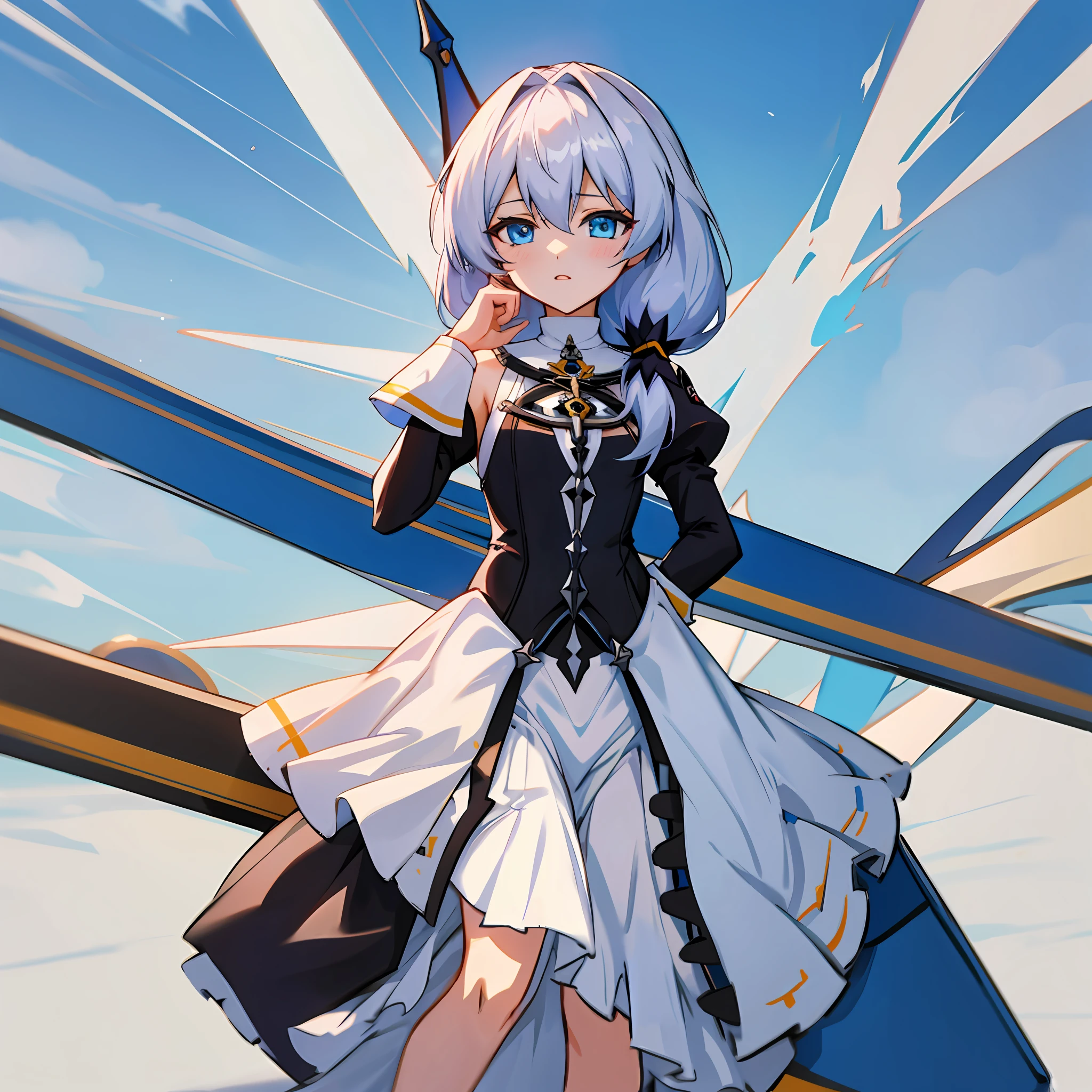 Honkai 3，Teresa，（tmasterpiece：1.2）， （best qualtiy：1.3）， valkyrie_pledge， 1girll， flat_chest， black_dress， lewd nun，