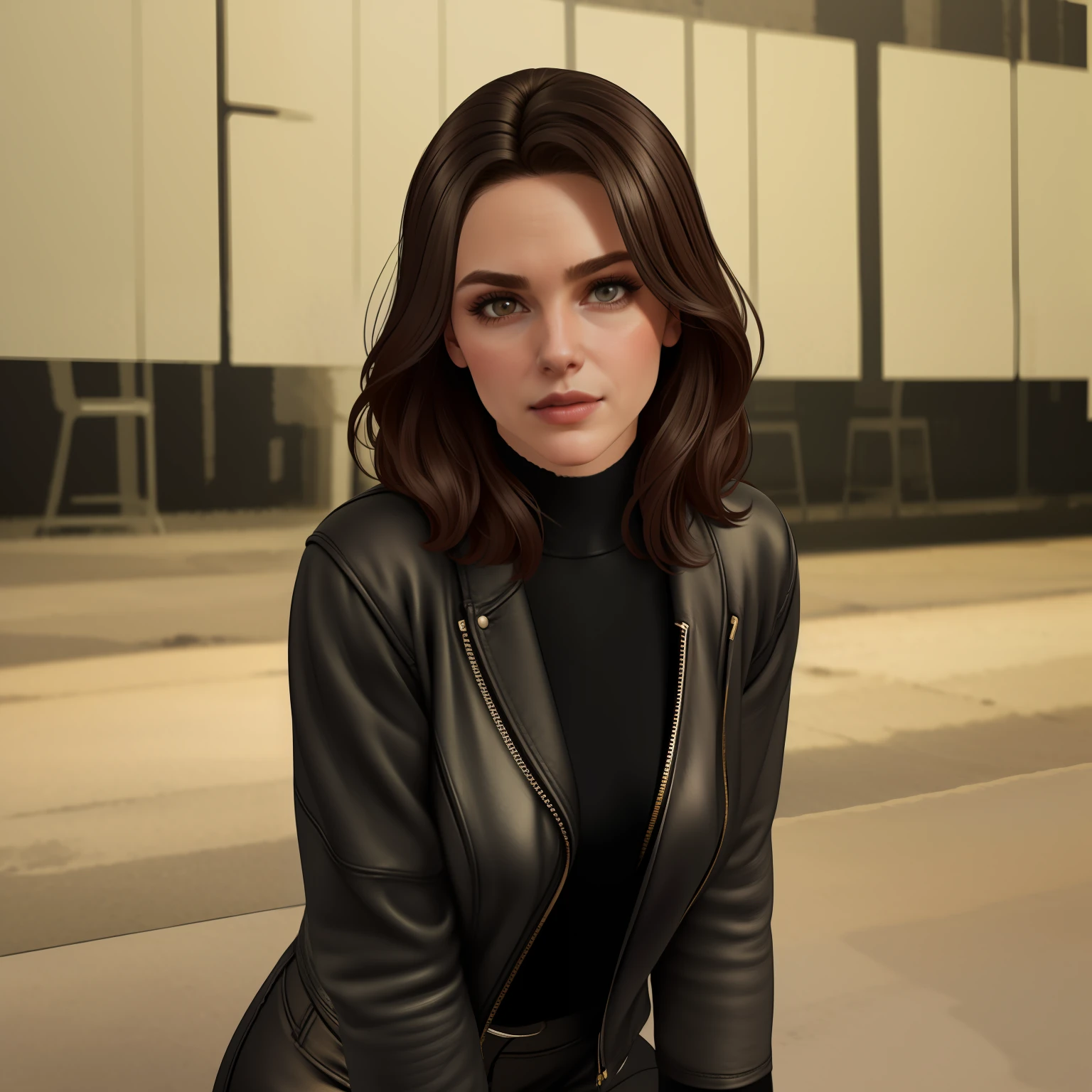 Best quality, masterpiece, ultra high res, (photorealistic:1.5), raw photo, 1girl, offshoulder, in the dark, deep shadow, low key, cold light, sexy look, short hair