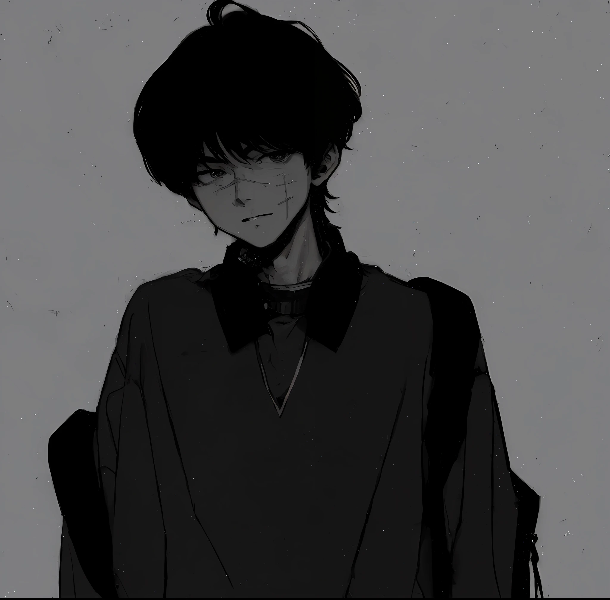 anime, boy, black and white, black and white, black and white, boy, black and white, black and white, boy, black and white,, anime boy, artwork in the style of guweiz, pin on anime, by Okumura Togyu, male anime style, anime full body illustration, young anime man, handsome japanese demon boy