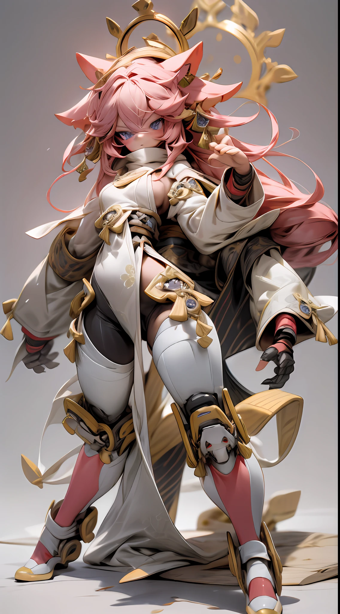 lean, chibi,Full body,-year-boy,Mmake,The hull is very short........,Little Dwarf,There's the head of the Monkey King........,Nude,Mecha Body,Mecha limbs,Mecha Arm,Mecha legs,Super Saiyan,Sharp hairstyles, My favorite cat ears