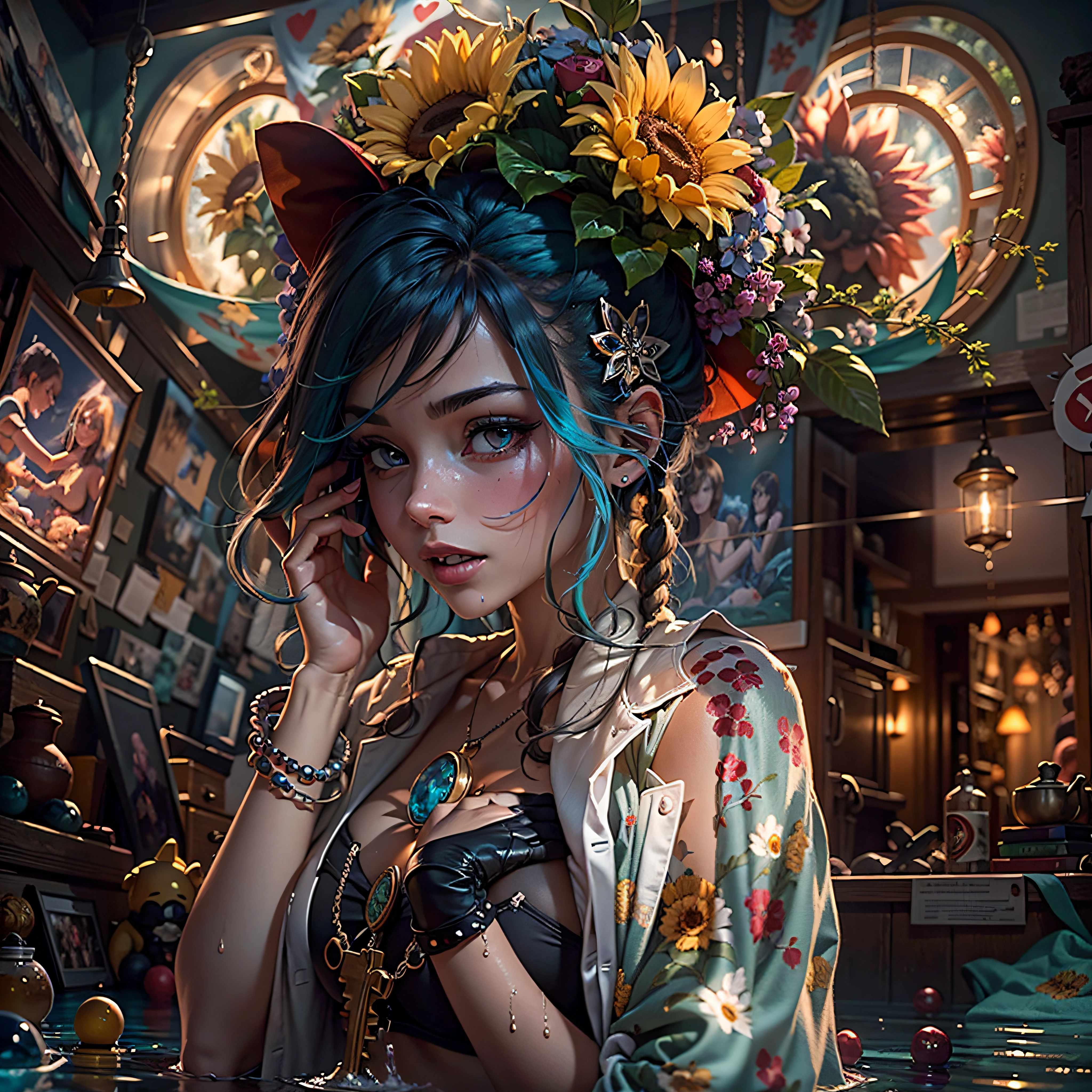 outdoor Obscurside fairyTaleAI Chibli iota full moon glow Chaos dark night hole sommelier darkness waitress matrix Beatrix meticulously:1.5 Natural intricate:1.5 Pro-photo-realism:1.5 red hairstyle deep Agate key ornament:1.37 diamond sunflower sports cap:1.4 athletic:1.5 face felt strange suave expressive eyeliner cheekbone effects embarrassed drunk wet flirt onyx sweat lazuli-drop-water-between-eyes (bright eyes, bright eyes):1.5 beautiful:1.5 bright eyes saturate:1.5 black pupils brown irises turquoises sapphires pearls open mouth smile teeth clavicles:1.4 white jacket:1.4 shirt:1.3 silk papillotes sleeves satin obi scarlet side-boob spread sagging breasts:1.4 bikini:1.5 corsage:1.4 seams navel:1.4 skirts:1.5 wide fringes swinging spinel chastity-belts:1.4 solid padlock indigo pubic veiled pubic-hair:1.4 silks underwear:1.5 snap_lock garters:1.4 legs boots:1.4 solid iron nickel cobalt luminescence depthfield:1.5 reflections:1.5 optima:1.5 resolutions:1.5 ultra:1.5 ultra_sharpness:1.5 perfections:1.5 accurate:1.5 volumetric:1.5 Lightnings contrasts:1.5 global illuminations cgi vfx sfx reflex:1.5 details:1.5 Octanes_rendered:1.5 extreme:1.5 improved:1.5 graduated:1.5 UHD:1.5 XT3 16K DSLR HDR UnrealEngine5 romm rgb pbr 3dcg fxaa blu-ray colors-coded backlights:1.5 anti-aliasing fkaa txaa rtx ssao opengl-shaders:1.5 glsl-shaders:1.5 post-processing:1.5 post-production:1.5 cell-shading:1.5 tone-mapping:1.5 Crystalline robots CGSCOSITY "Heavy Metal" sceptre invokes:1.5 familiar water-dancing magic heart sundrop fountain:1.5 water drop of water Drink "Beer-Buck" beer broues:1.5 slide mirror Snake Quetzalcoatl transparent ruby occult totem Ghibli monolithe flash Disco-Ball fullbodye Earth hearth blooms Tourmaline lantern-paper:1.4 dramatic crystal background reflection Pool marbles paddling opal "Water Falls" equirectangular 360 glass sunlight cathedral crux anks Tattoo pastel (Bruce Weber Females) Koos_Roos nsfw varies etc.