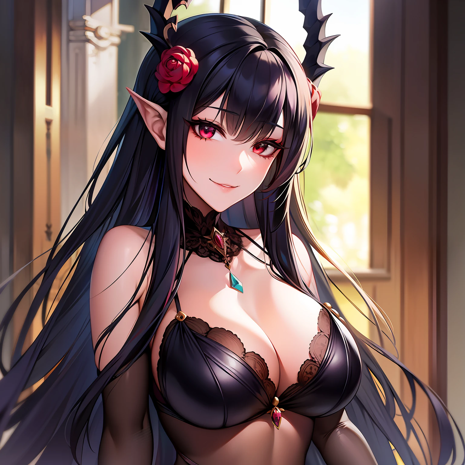arachne,Monster Girl,wince,Light smile,adolable,