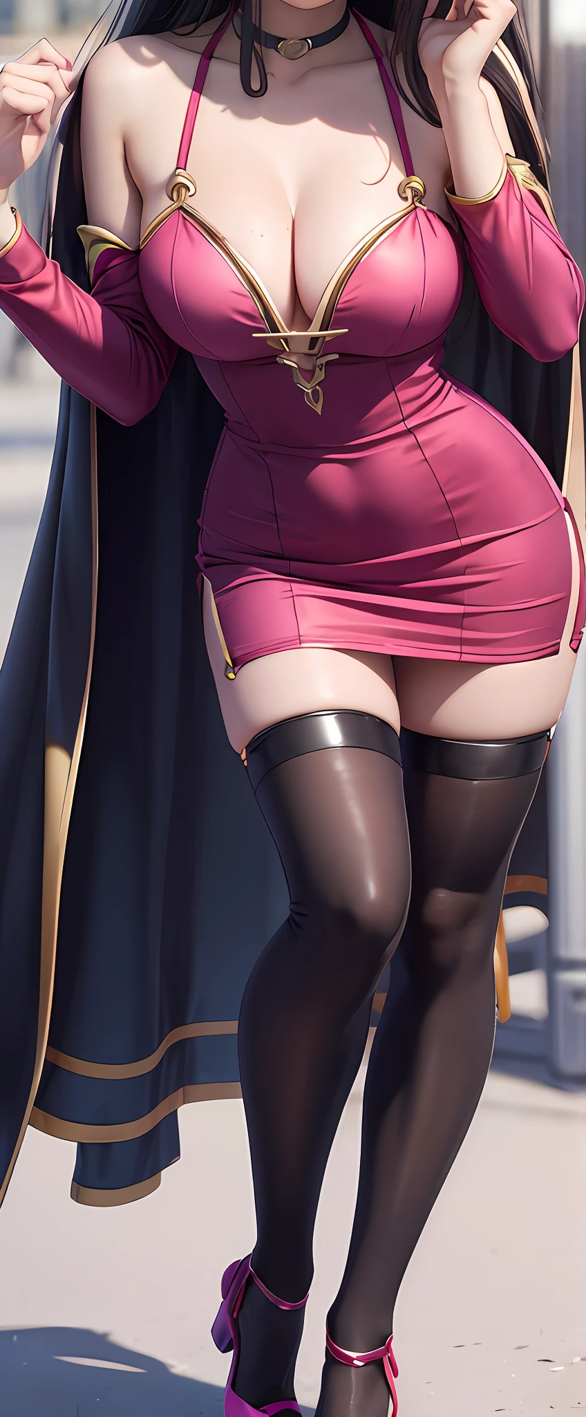 Cartoon close-up of a woman in a red dress, succubus in tight short dress, Nico Robin, full-body close-up shot, from one piece, fuchsia skin below the armor, fuchsia skin below the armor, anime styled」, one-piece style, nami one piece, full body shot close up, maya fey from ace attorney --auto