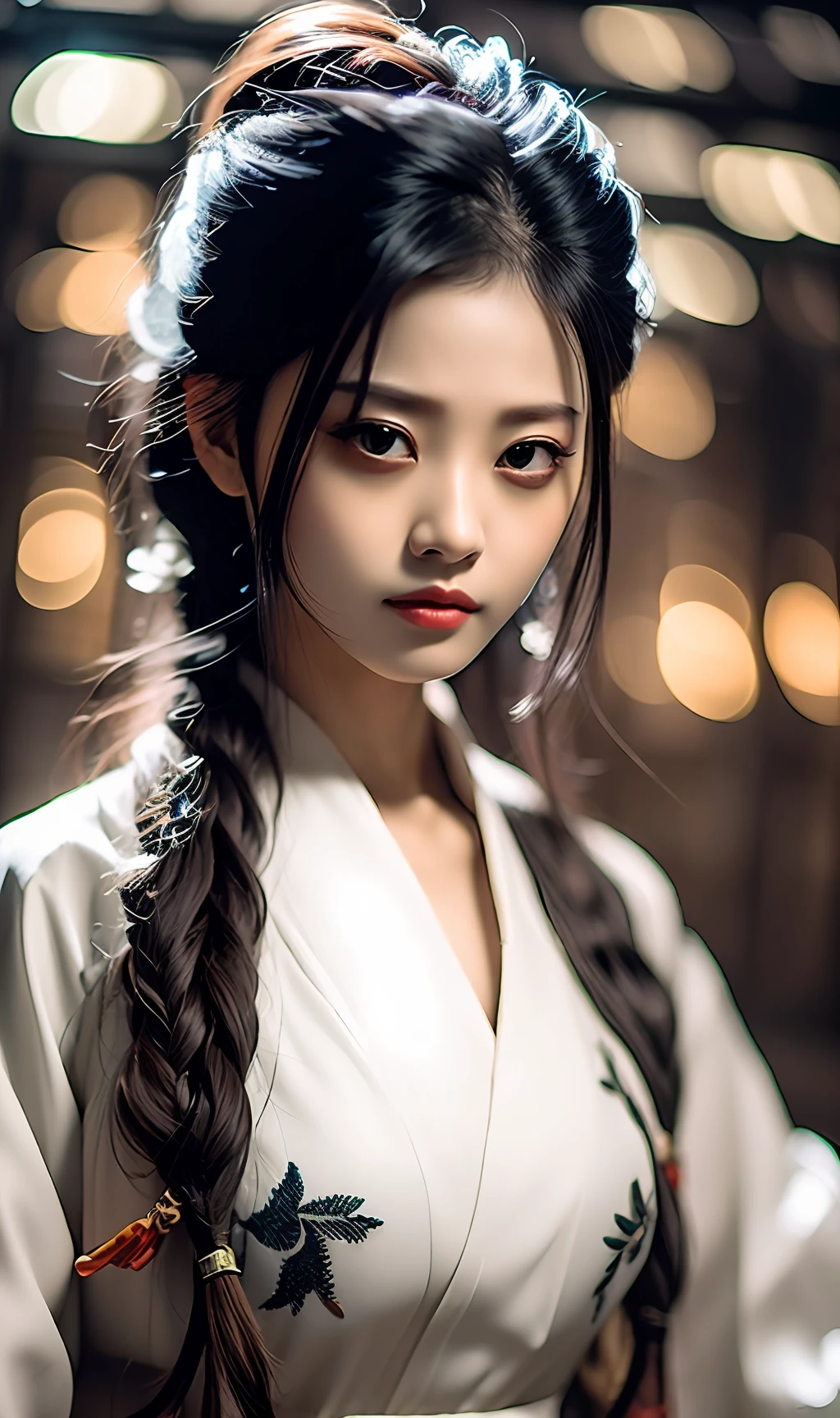 best quality, masterpiece, highres, wuxia 1girl, china dress, super Beautiful face, super beautiful eye, super beautiful hair