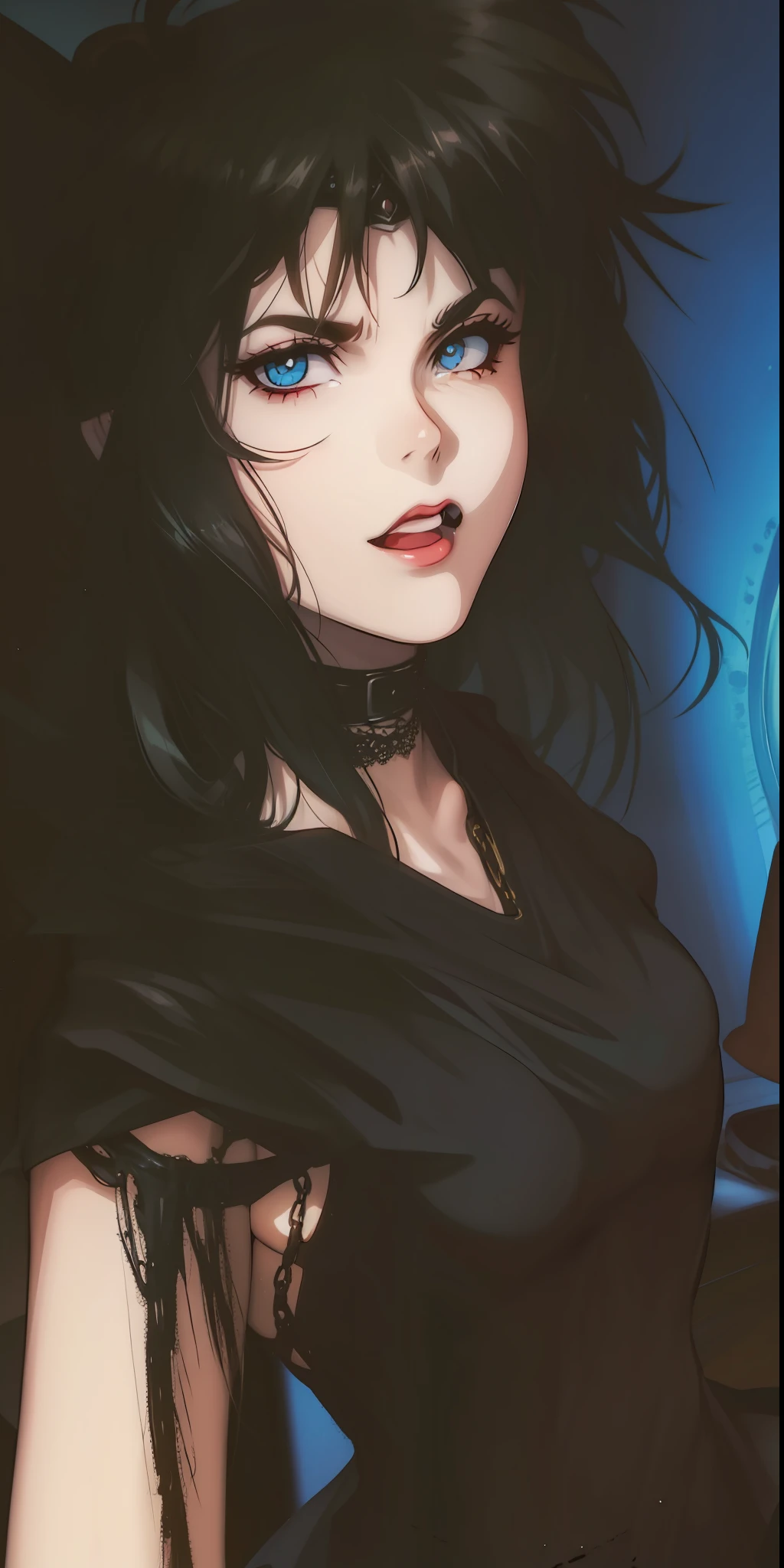 Girl,orelhas pontudas, olhos vermelhos,vestido uma armadura, vampira,4k