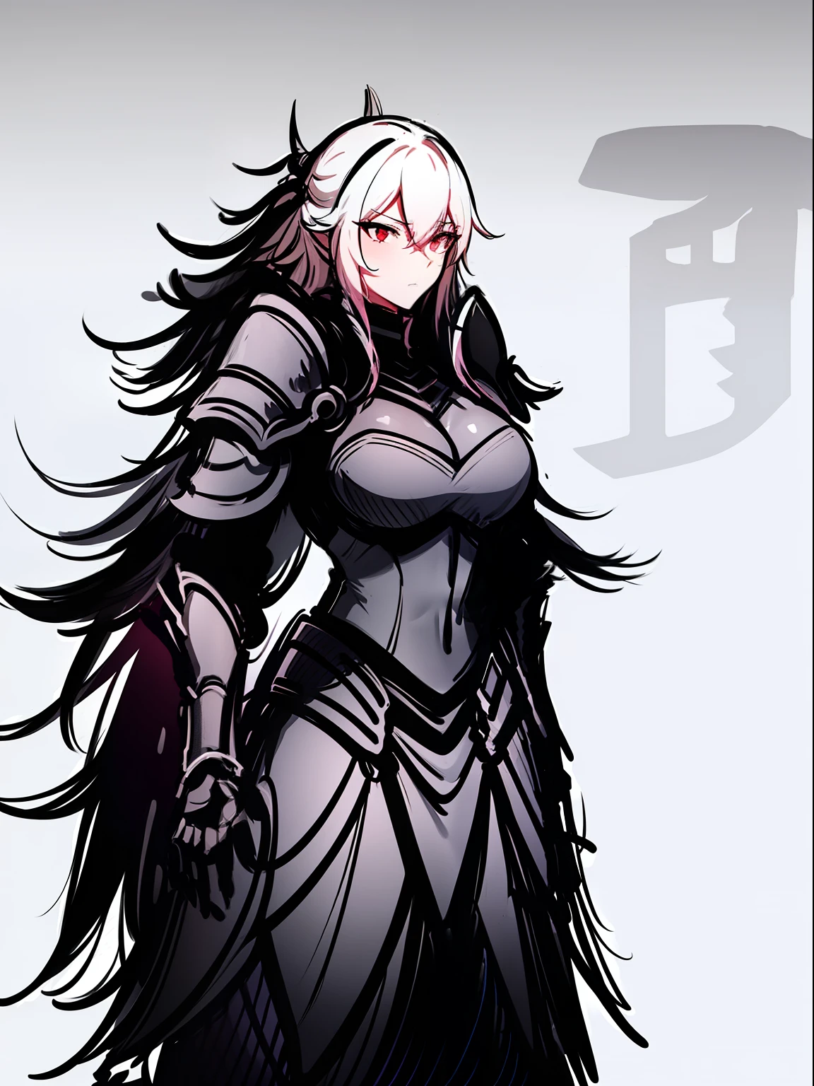 Dark Armor, Black shiny armor, sharp black armor, Guweiz in Pixiv ArtStation, epic exquisite character art, wearing techwear and armor, Female knight,with pink hair,long and flowing hair,Fluttering cape,God's left hand,Zero magic,Blasting magic,Splendid explosion