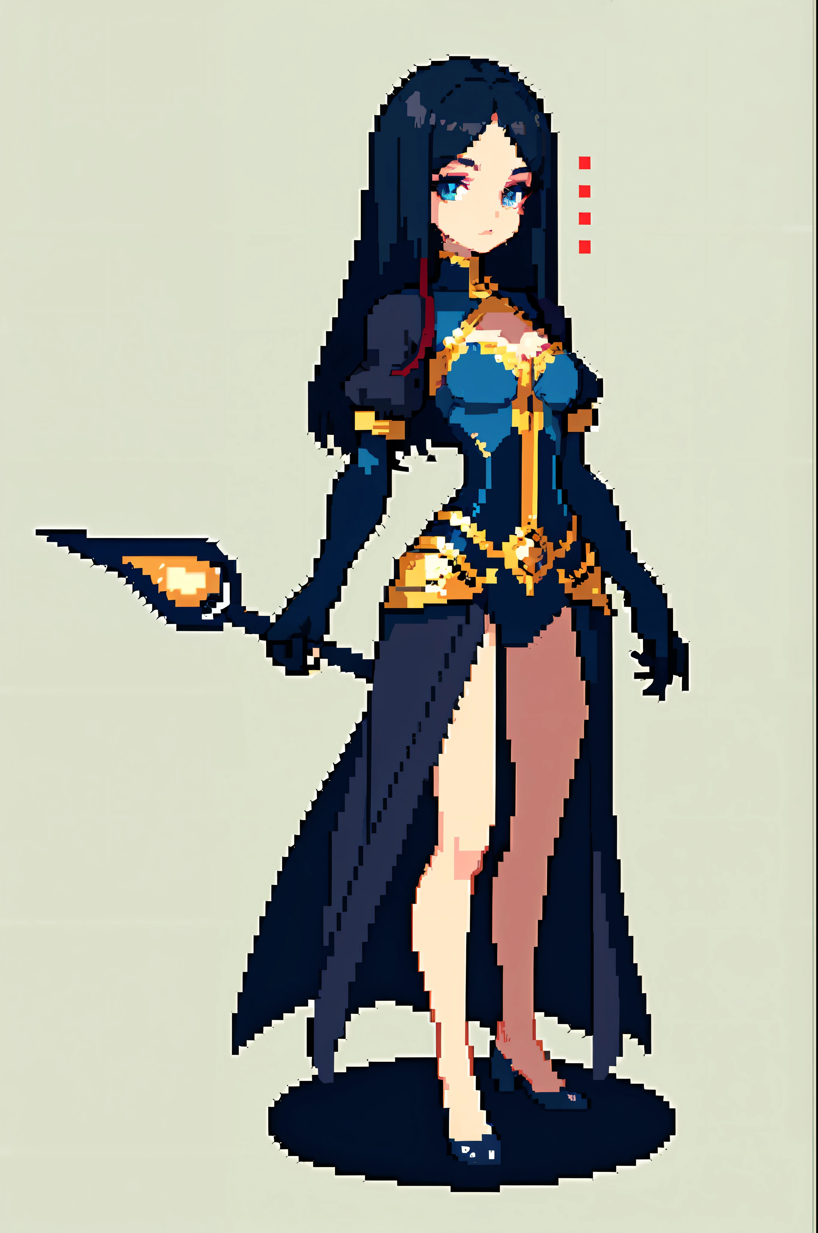 (Masterpiece, Best Quality, Best Quality), Pixel, Pixel Art, One Girl, Full Body, Dark Fantasy