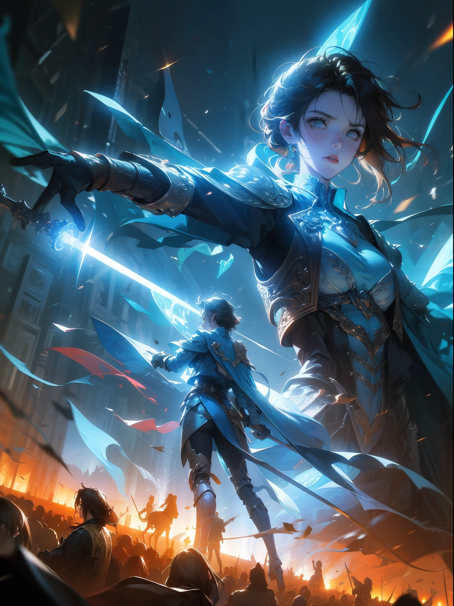 Faraway view, scenery background, (at night:1.2), ((Cinematic lighting)), ((dramatic lighting)), Complicated details, lens flare