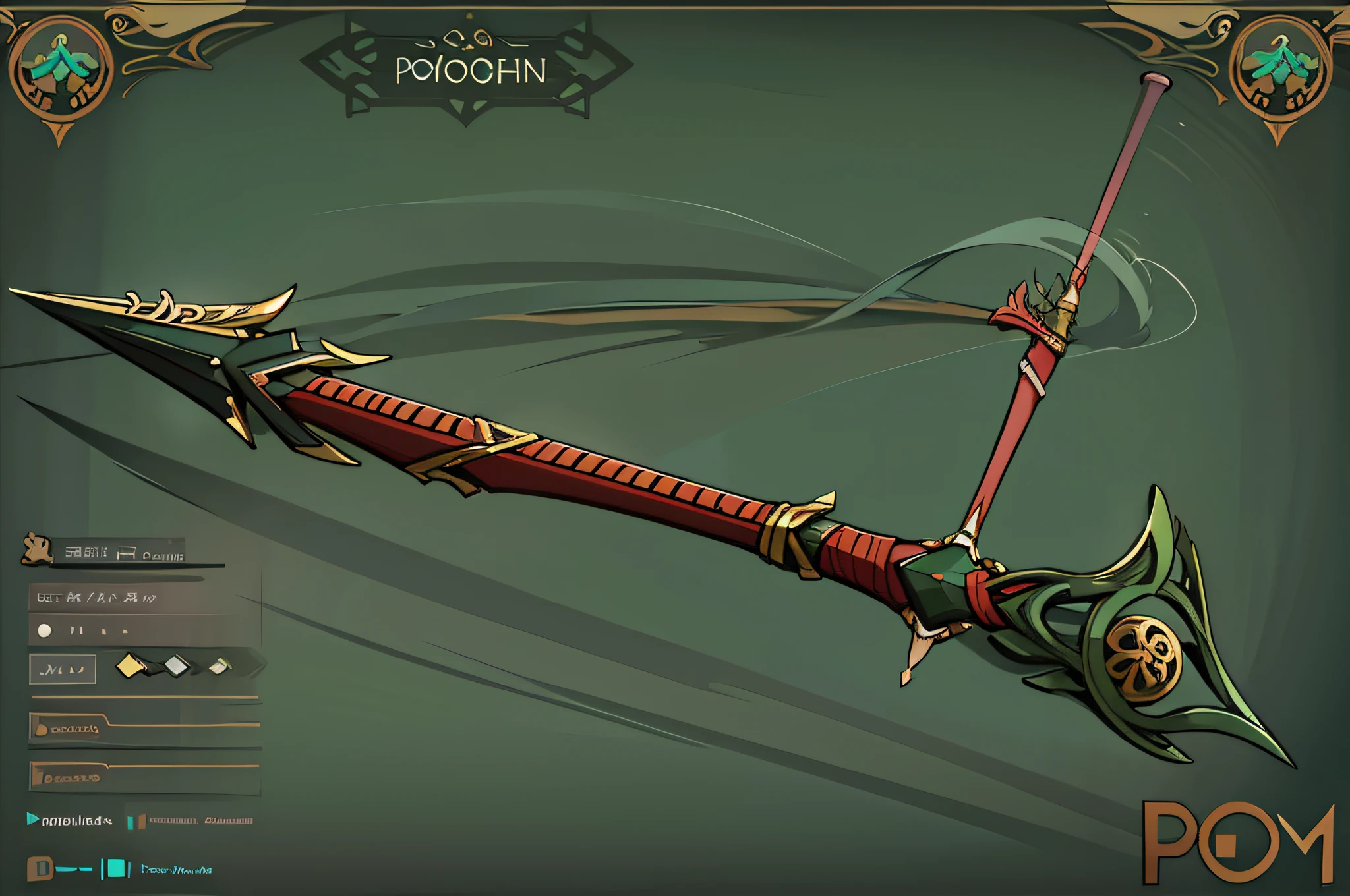 Polearm, with a long pole
