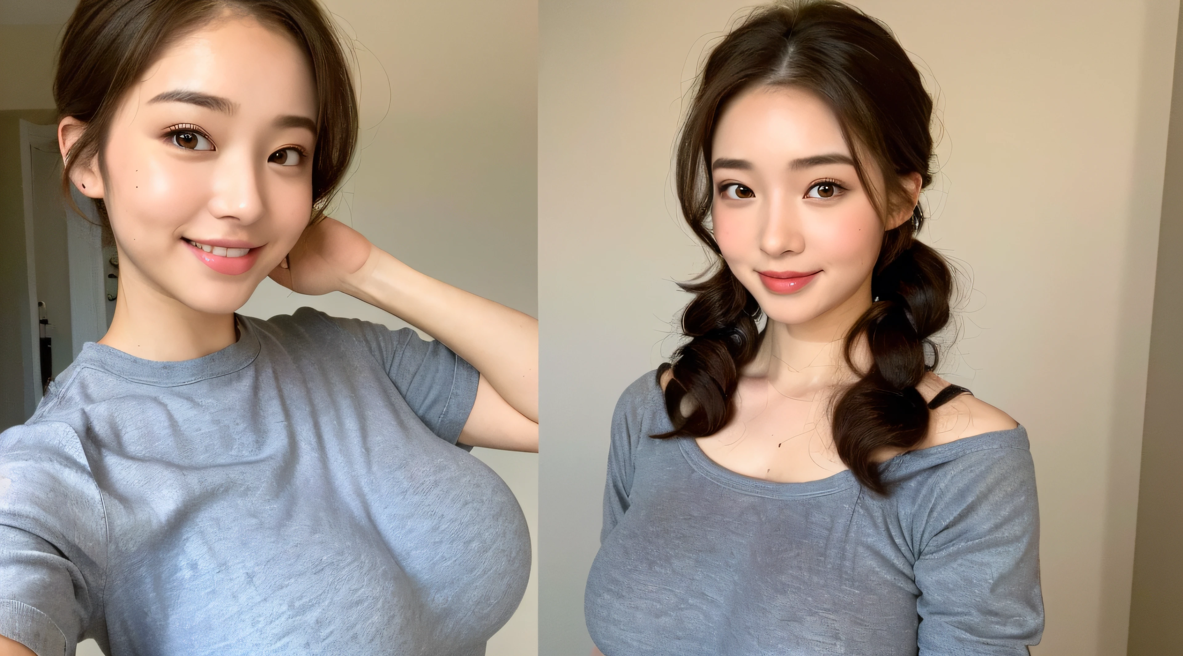 ((Best picture quality, 8K, )), (((one-girl))）,, (Casual hairstyle, No leakage of big breasts:1.2), shift dresses:1.1, Ultra-fine face, A detailed eye, 二重まぶた，ssmile，The upper part of the body，