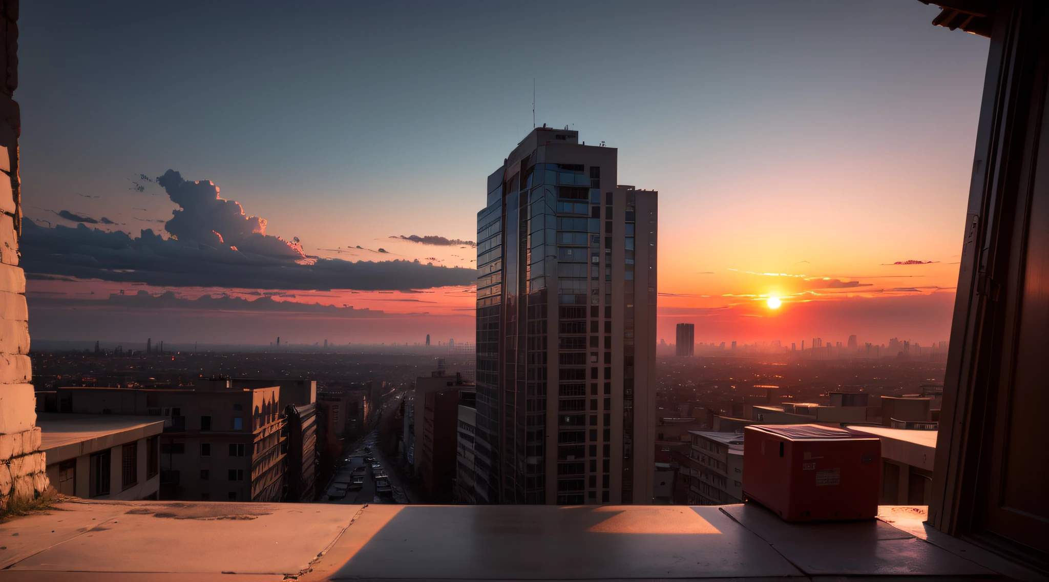 early evening，setting sun，Colored clouds，Realiy，SENSE OF CINEMA，heal --auto