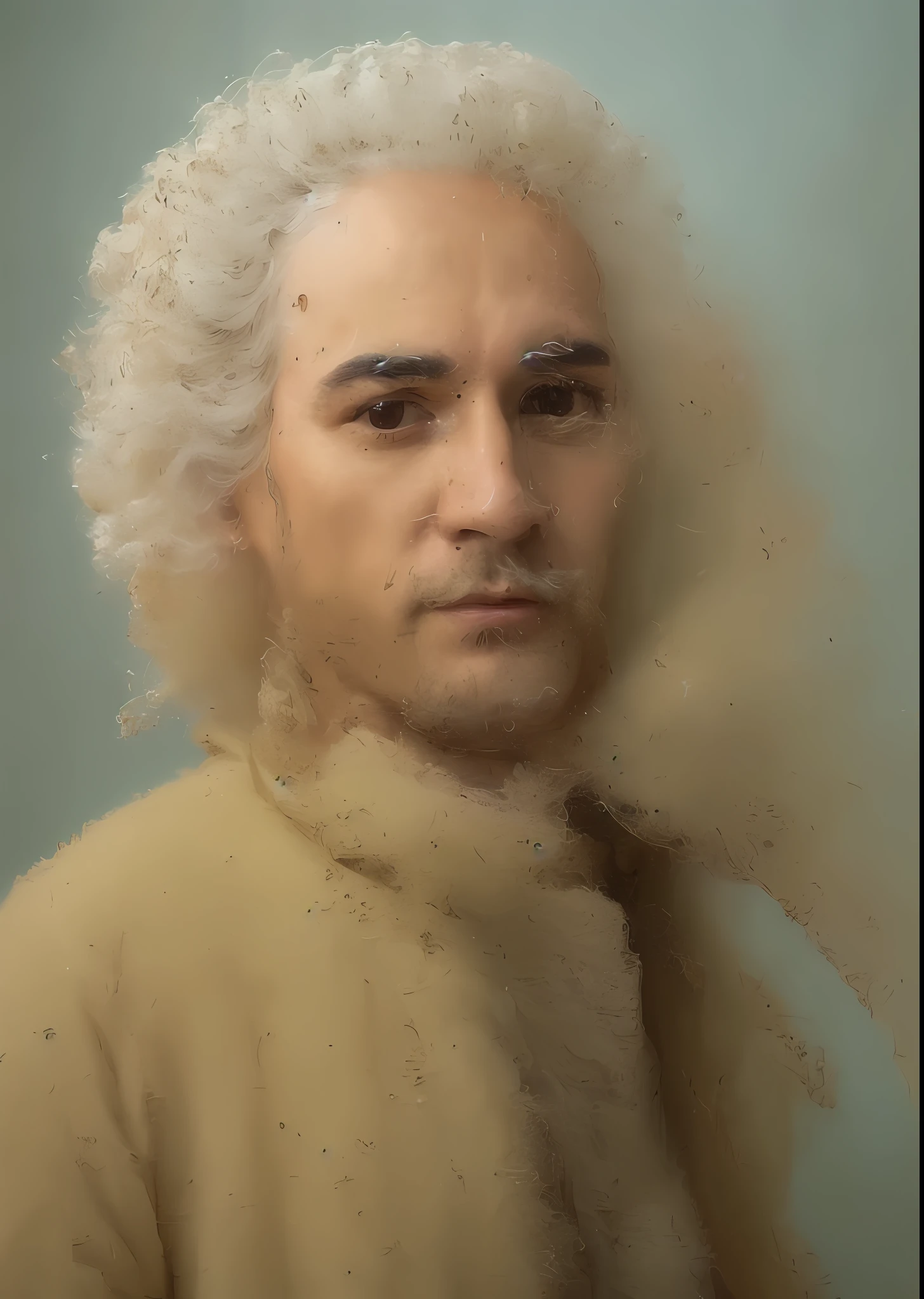fotografia realista de um homem com um cabelo branco e uma jaqueta marrom, inspirado em jean jacques russeau Arte digital premiada, Energetic, (insanamente detalhado:1.5), 20 megapixels, Canon EOS R3 --auto