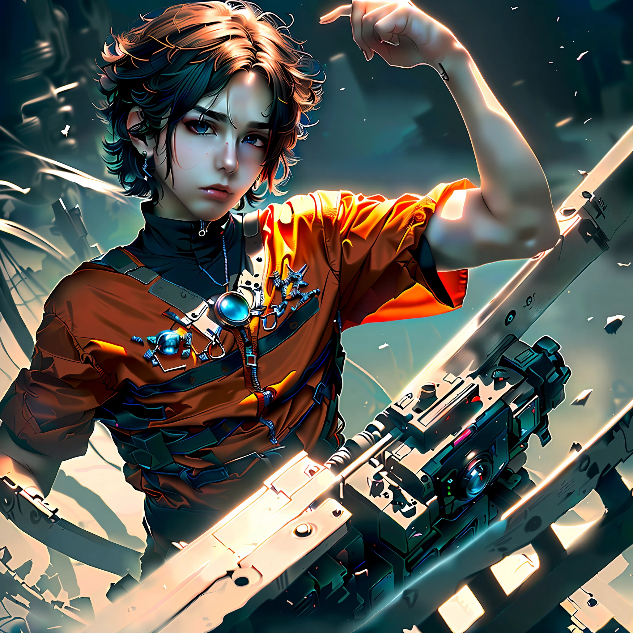 Ross Tran 8 K, cyber punk style, Cyberpunk beauty boy, Digital cyberpunk anime art, cyberpunk anime boy, Cinematic. author：leng jun, digitl cyberpunk - anime art, Cyberpunk 2 0 y. o Model boy, [ trending on CGSociety ]!!, cgsociety 8 k, cgsociety 8k