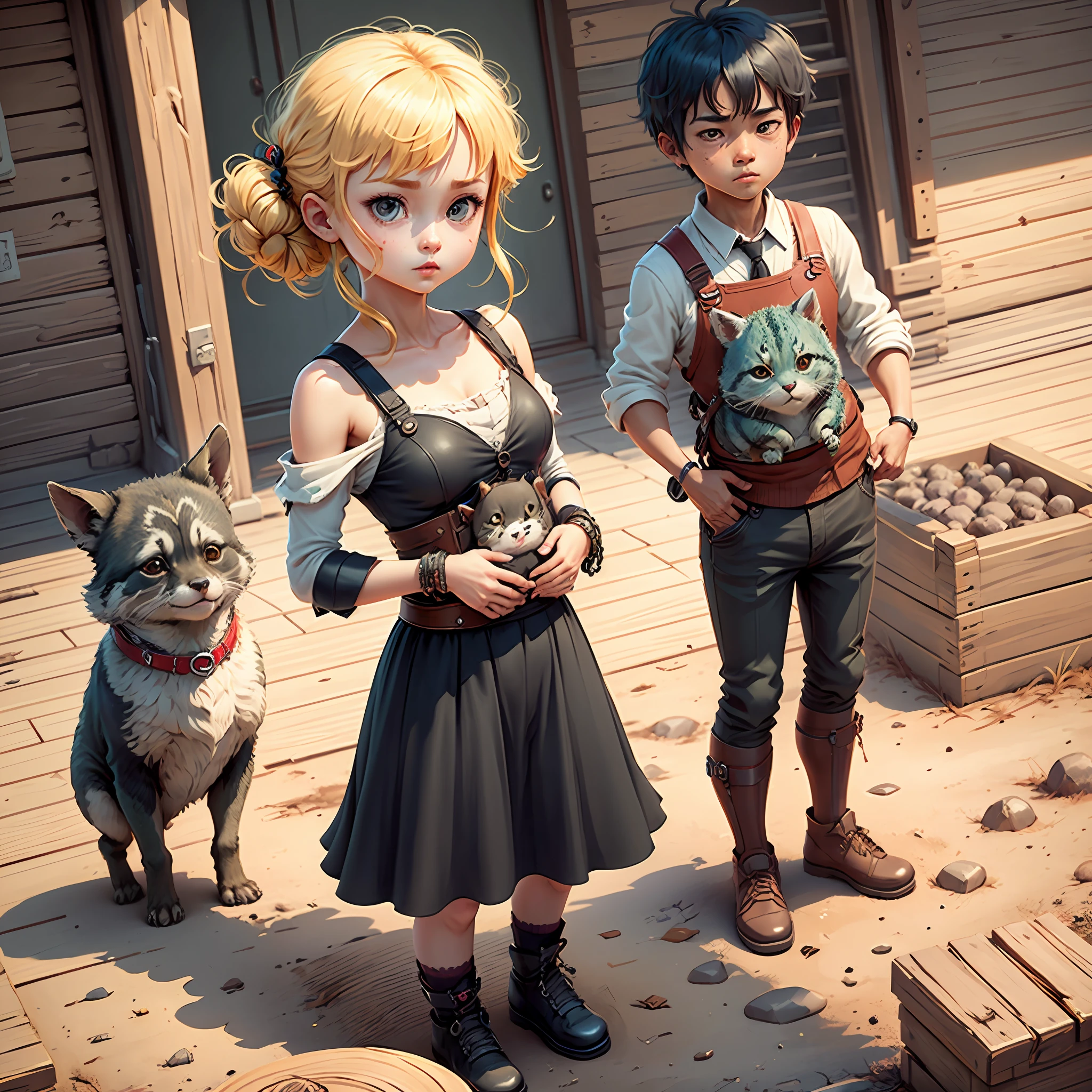 Cute animals looking for a job、Manga style --auto