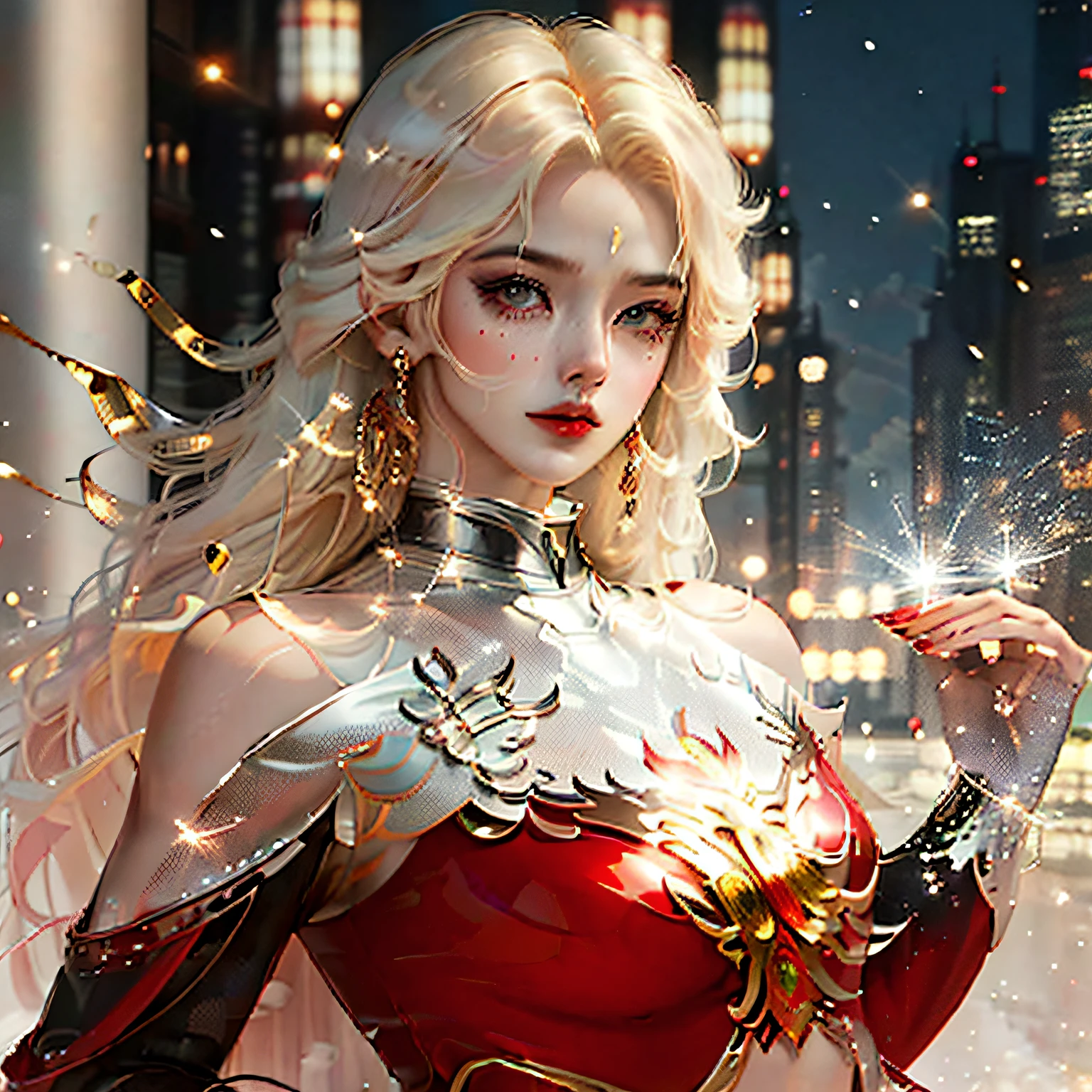 The Car,Ferrari,Futuristic,high - tech,realistic model,人物,femele,Flashy clothes,Show off your figure,Muscular beauty,Sparkling bodywork,Dynamic,Sense of speed,Dynamic pose。 --auto