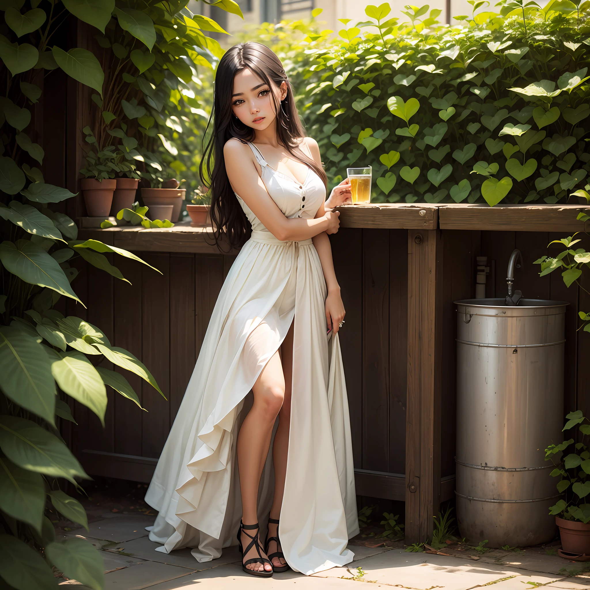 Urine collection　a beauty girl　posed